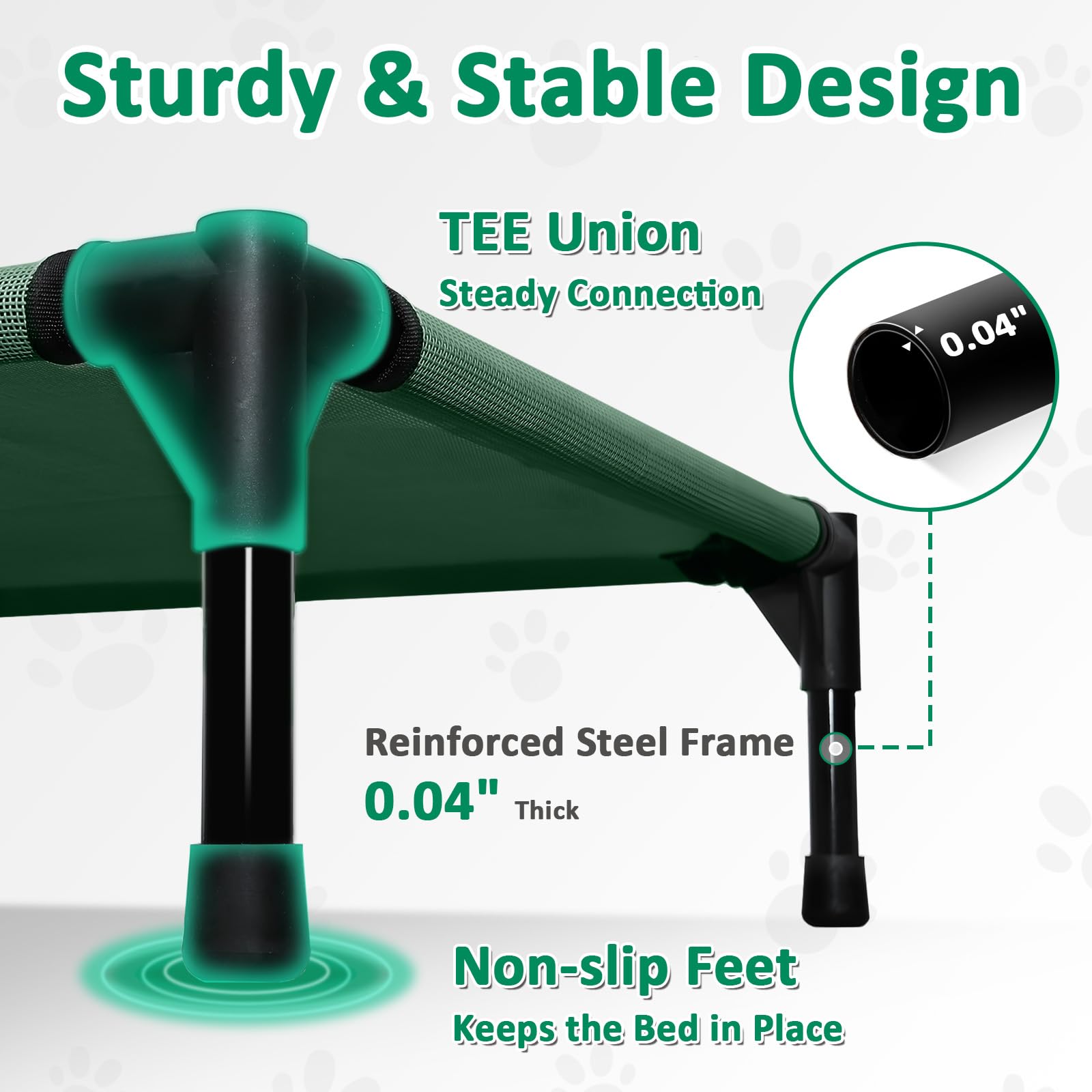 Kmfyzye 51 Inch Xl Elevated Cooling Dog Bed, Xlarge Raised Bed For Dogs With Frame, Breathable Mesh And Anti-Slip Feet, Lifted P