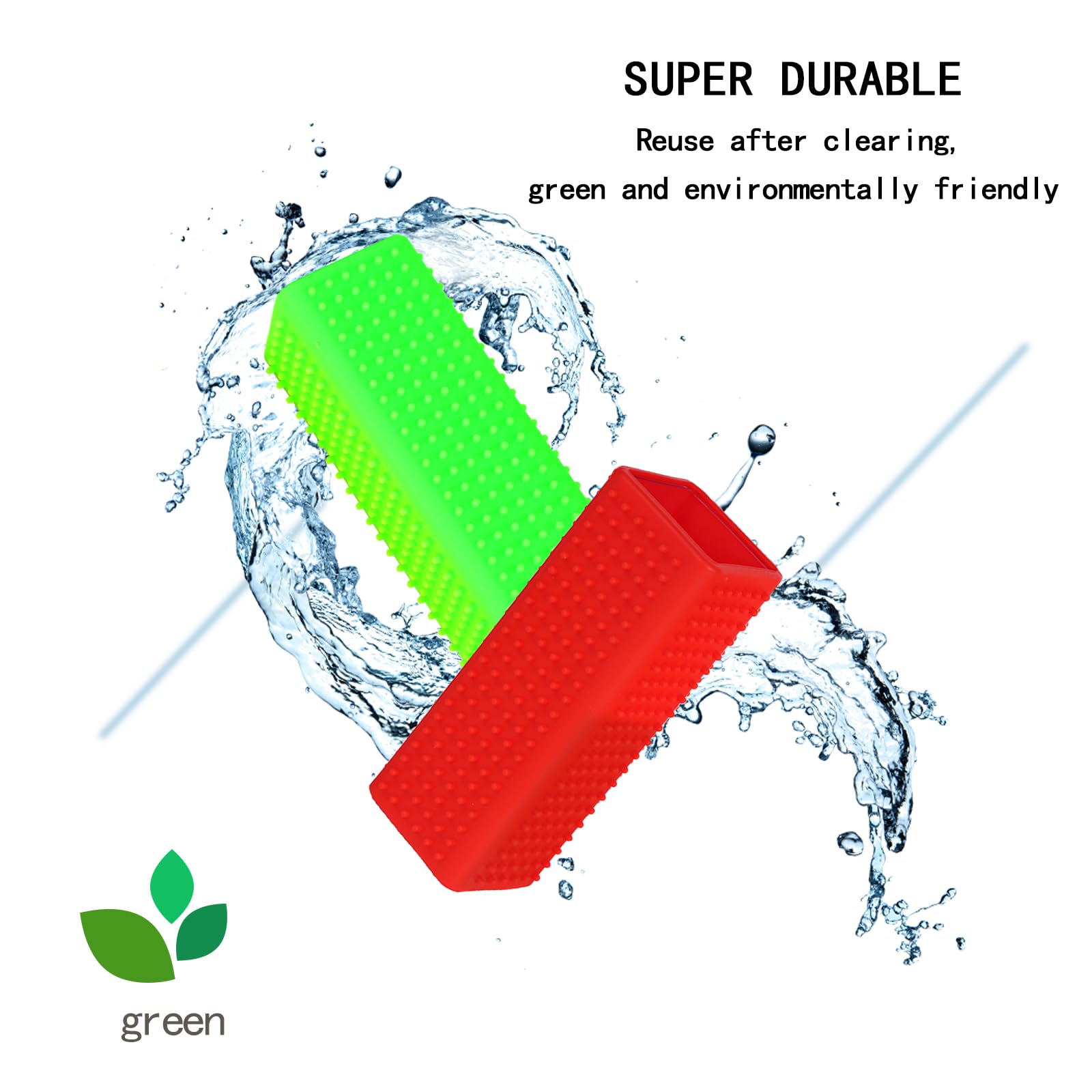 2Pcs Pet Dog Cat Hair Remover, Pet Hair Removal Tool, Hollow Cleaner Brush For Car,Interior, Furniture, Sofa (Red And Green)