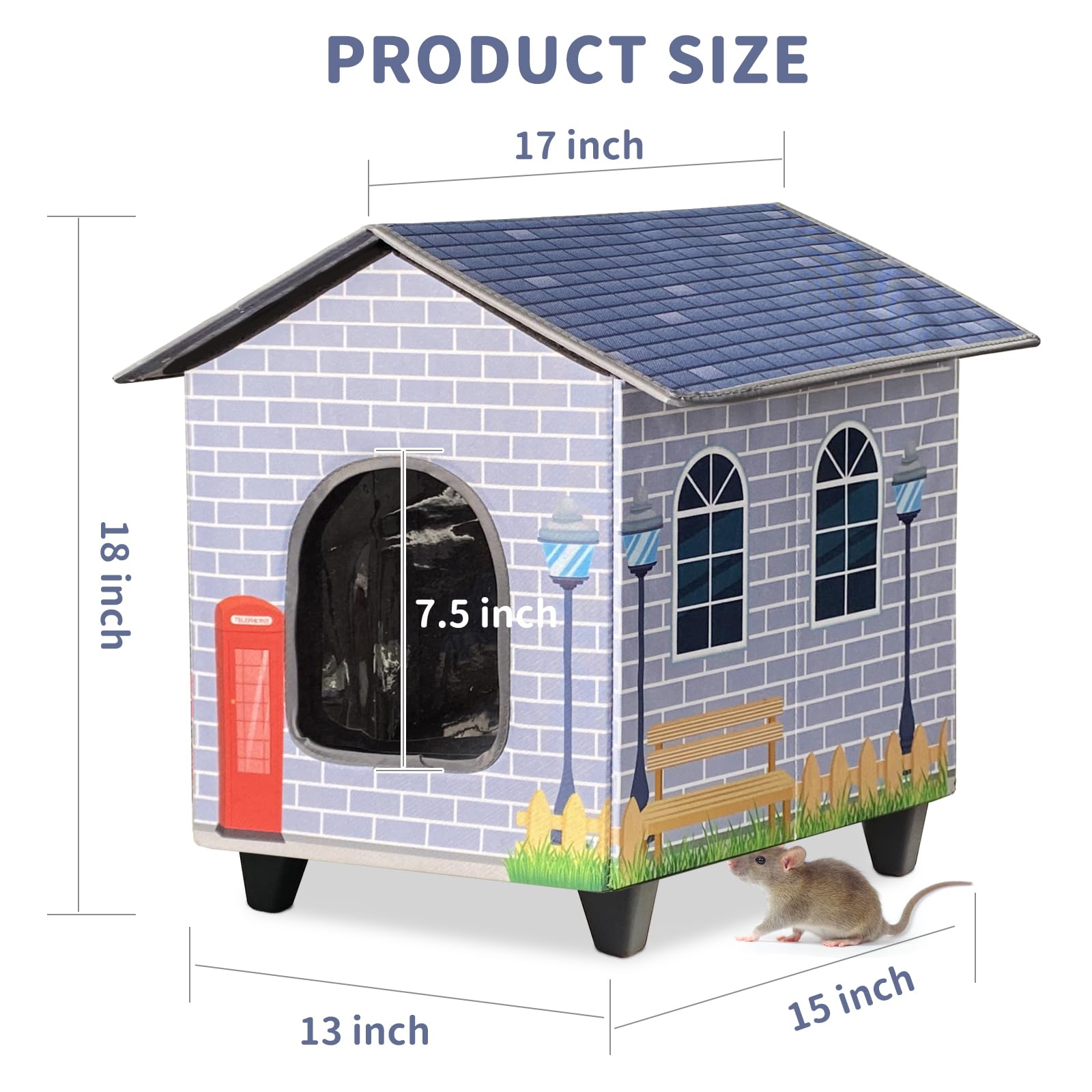 Namotek Heated Cat Houses For Indoor/Outdoor Cats With Elevated Heated Cat Bed Providing Safe Feral Cats, Easy To Assemble Small