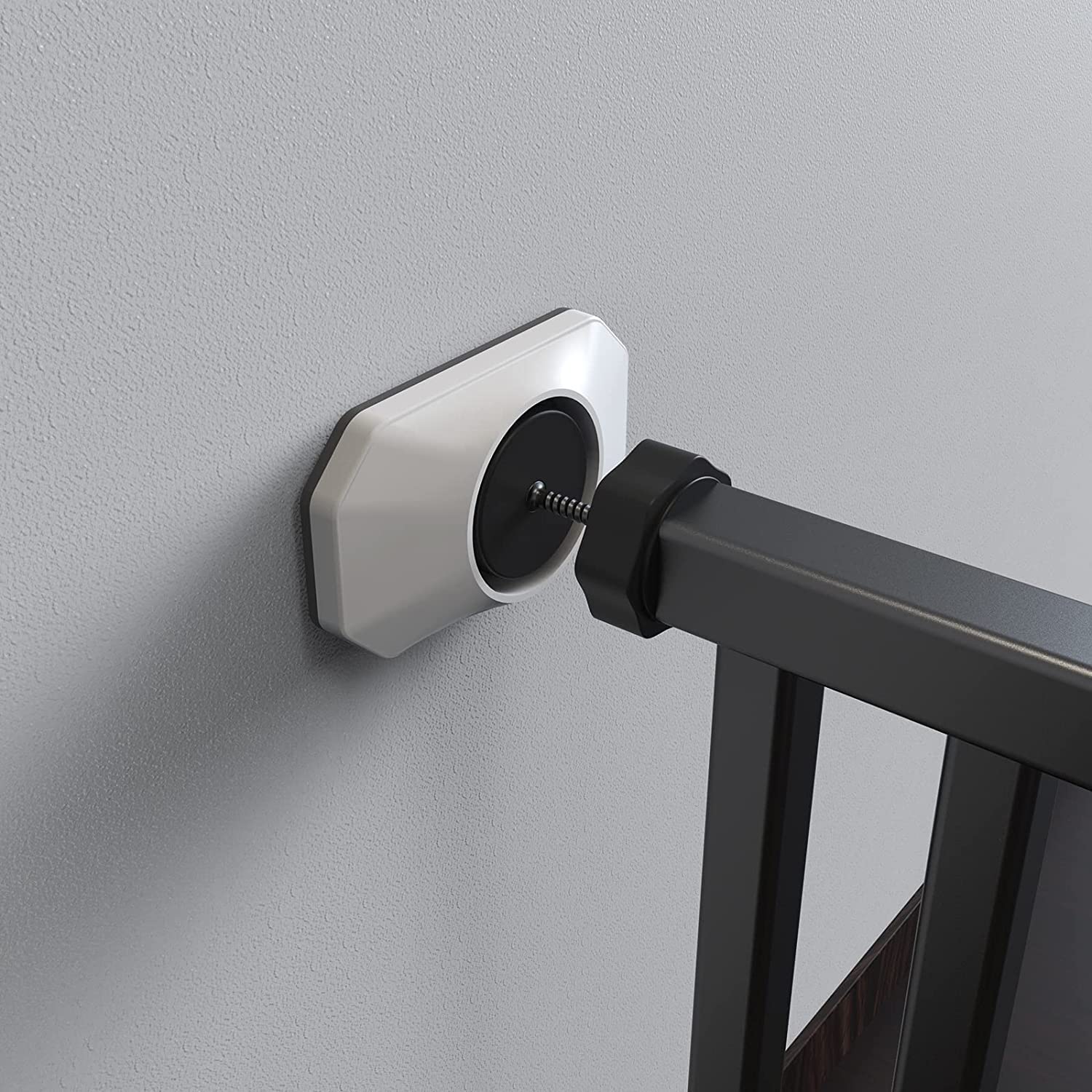 Icero - Baby Gate Wall Protector - Protect Walls & Doorways From Pet & Dog Gates - For Child Pressure Mounted Stair Safety Gate- 8 Pack, White