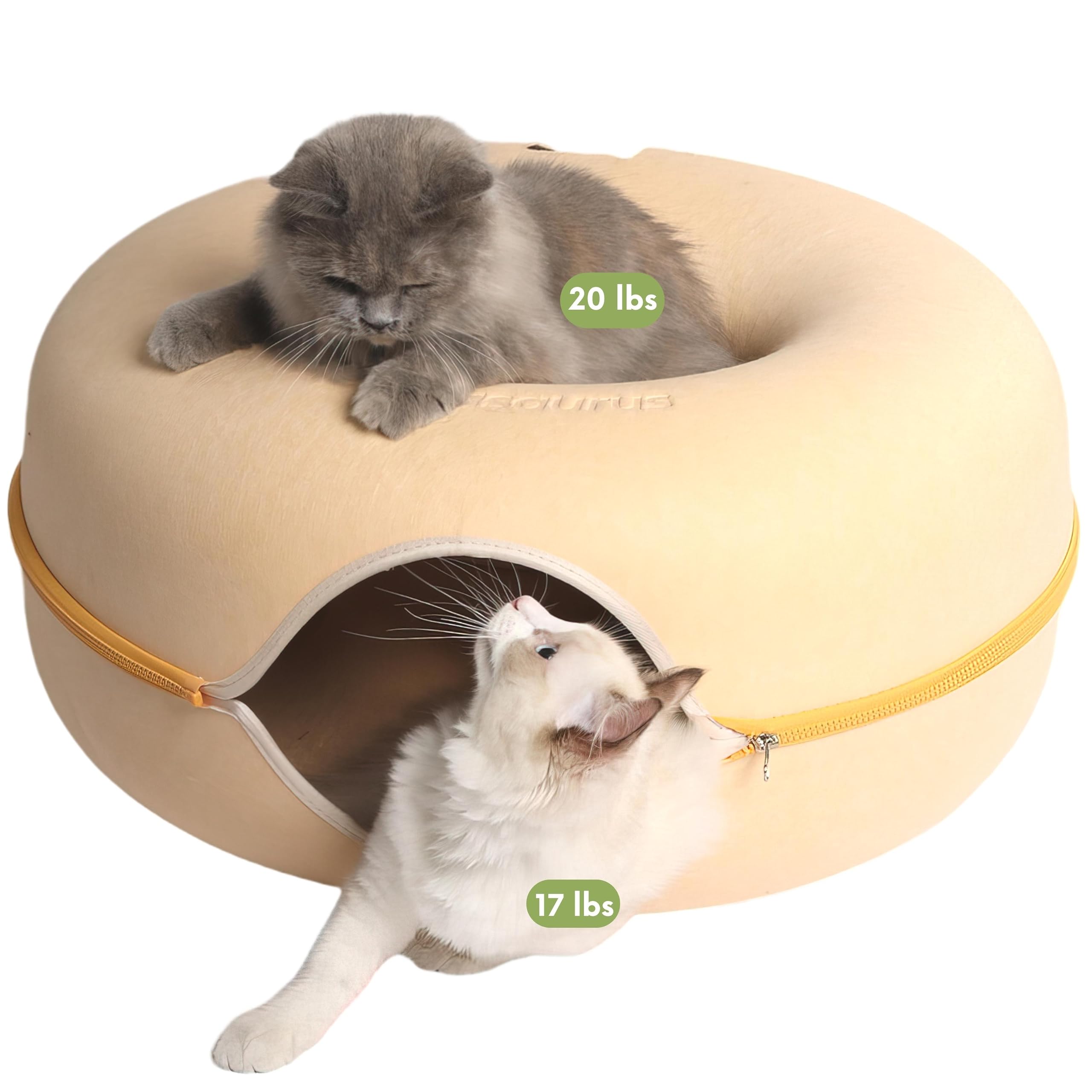 Cat Saurus Cattasaurus Peekaboo Cat Cave For Multiple & Large Cats Up To 30-45 Lbs ...