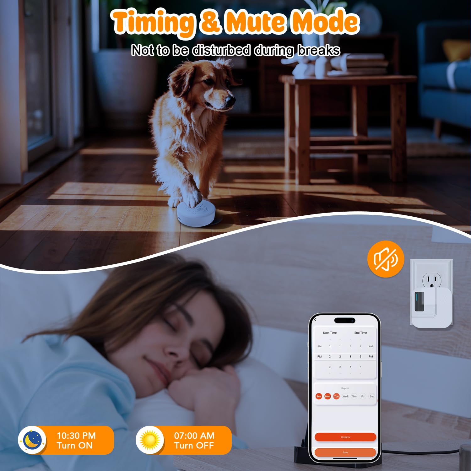 Chunhee Smart Dog Door Bell For Potty Training Wifi Doggie Doorbell -Train Your Dogs Go Outside Dog Bells And Waterproof Touch B