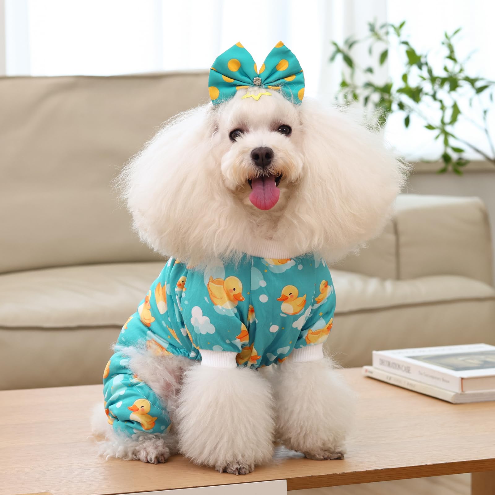Cutebone Small Dog Pajamas Shirt Stretchy Summer Puppy Pjs Soft Cat Onesies Pet Clothes For Daily Wear Da26M