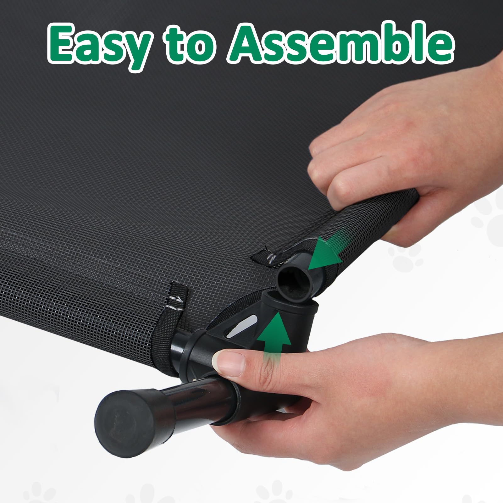 Kmfyzye Elevated Dog Beds Large Sized Dogs, Cooling Raised Pet Bed With Frame & Breathable Mesh, Portable Indoor & Outdoor Lifte