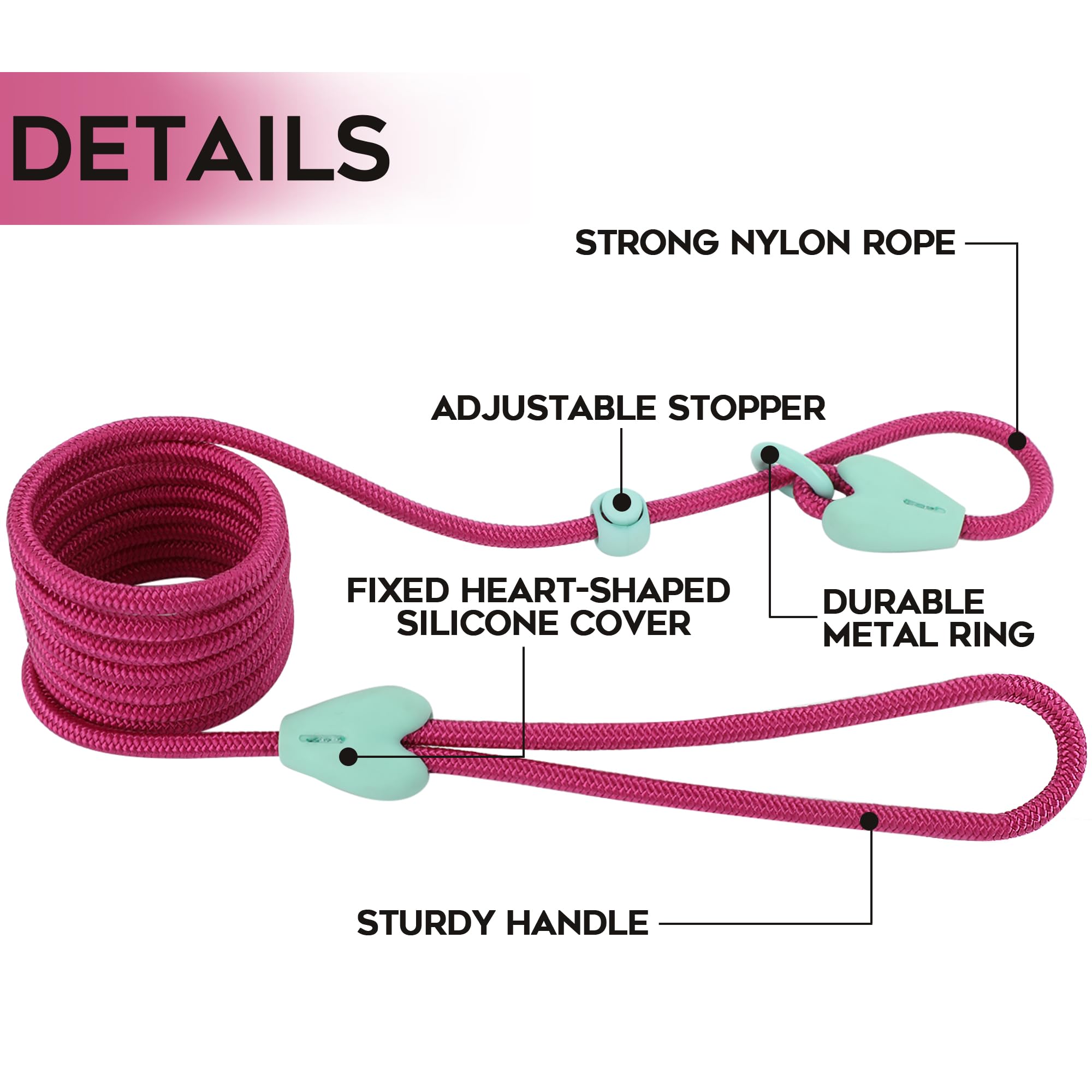 Dog Training Leash Slip Leads for Dogs 6 FT Slip Leash for Dogs Dog Lead with 6 Colors Strong Nylon No Pull Rope Dog Leash Dog L