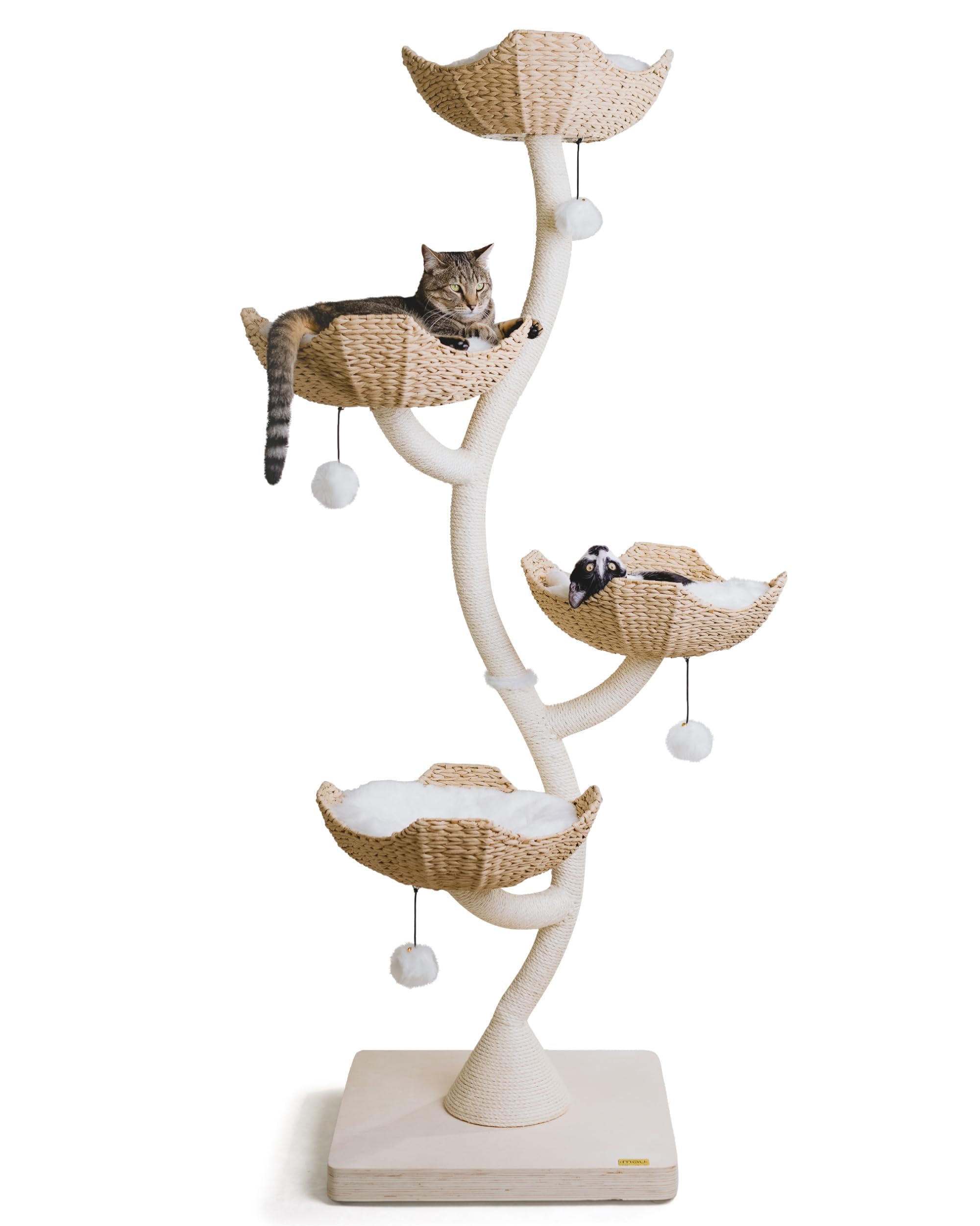 Mau 73'' Tall Modern Cat Tree Scratching Tower For Large Cats, Scratching Post Condo, Cat Tower For Multiple Cats, Luxury Cat Gi