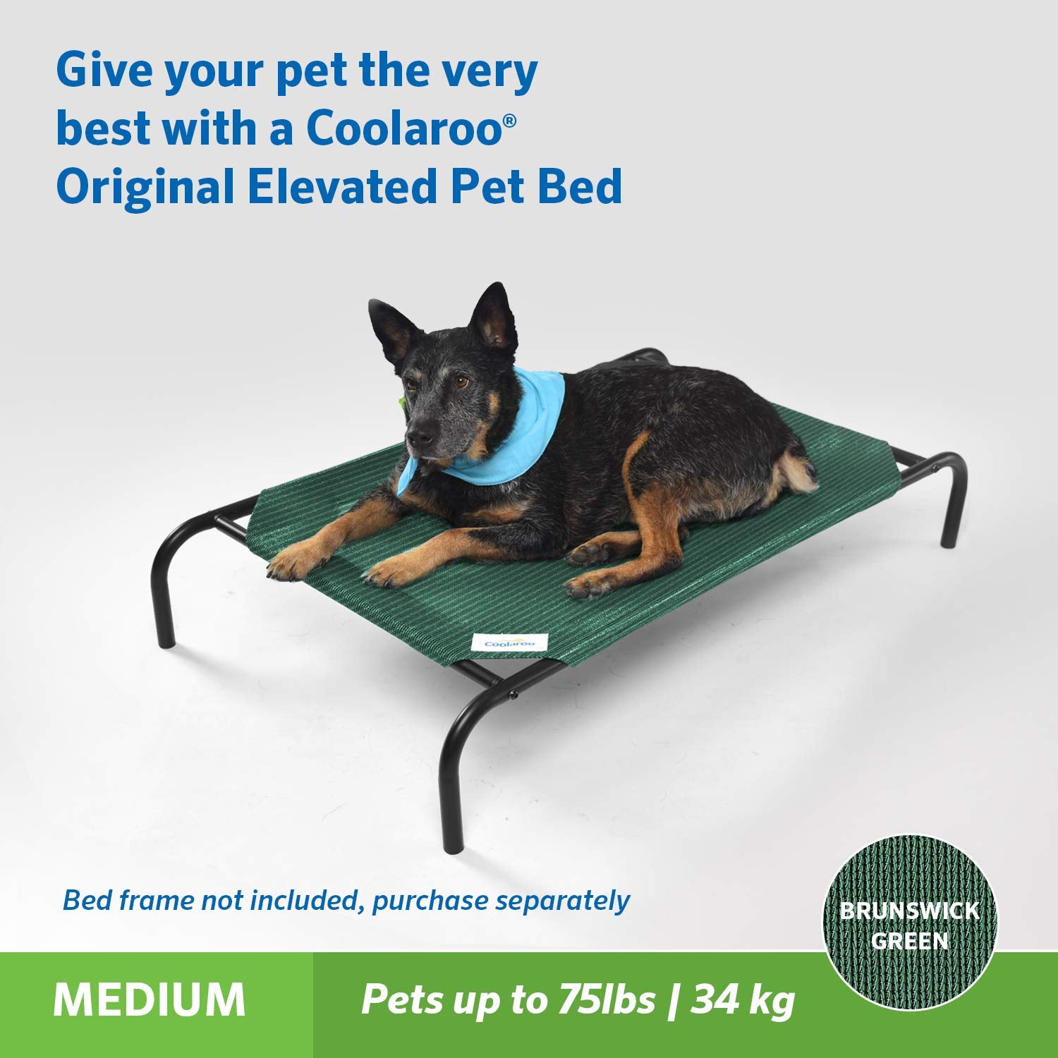 Original Pet Bed Replacement Cover - Brunswick Green - Medium (35' X 25.5')