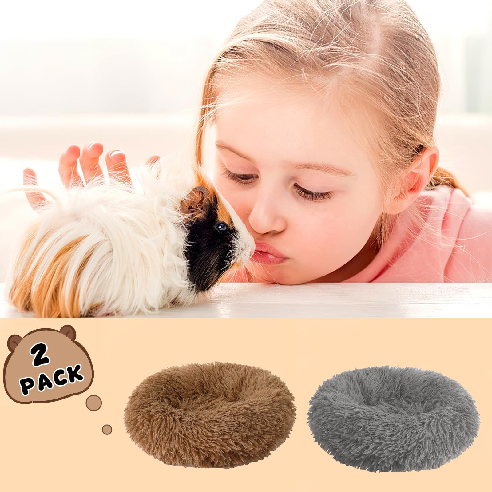 Petknows 2 Pieces Guinea Pig Beds, Hamster Beds, Thickened And Warm Winter Guinea Pig Beds For Dwarf Rabbits, Chinchillas, Hamst