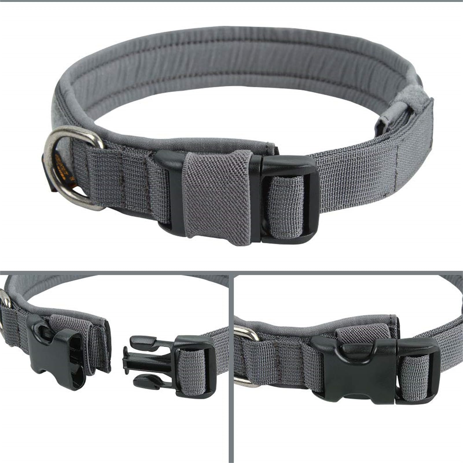 EXCELLENT ELITE SPANKER Puppy Collar Military Dog Collar Adjustable Quick Release Nylon Dog Collar for Small Medium Dog Soft Pad