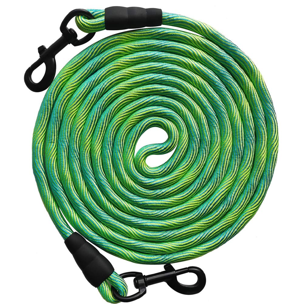 Btinesful 8Ft 12Ft 20Ft 30Ft 50Ft 75Ft Dog Tie Out Long Tether Rope Leash, Outdoor Yard Leash, Large Medium Small Dogs Training,
