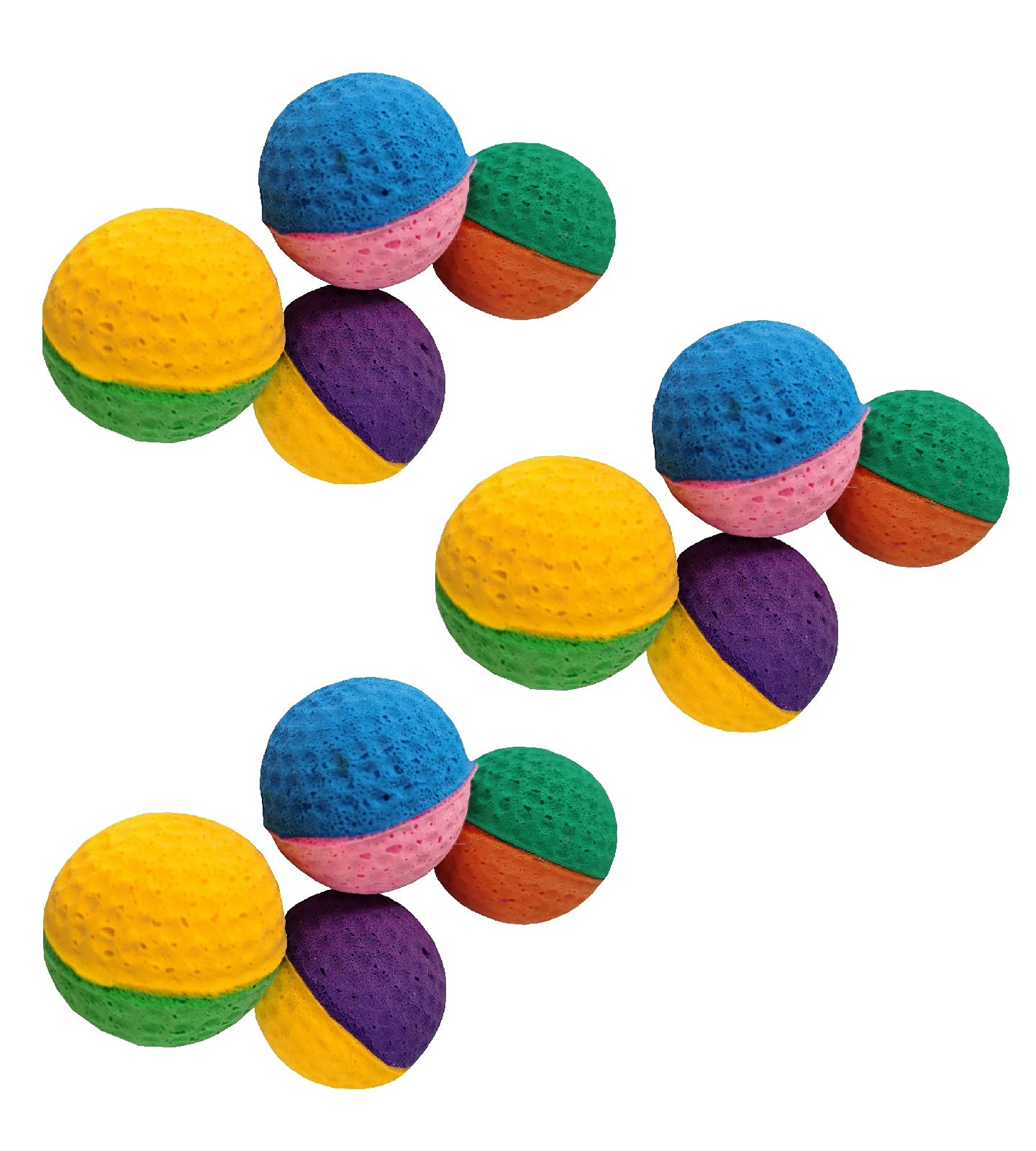 Ginfh Cat Foam Ball Cat Sponge Ball Toy Cat Soccer Ball Toy (Two Color Pet Ball)