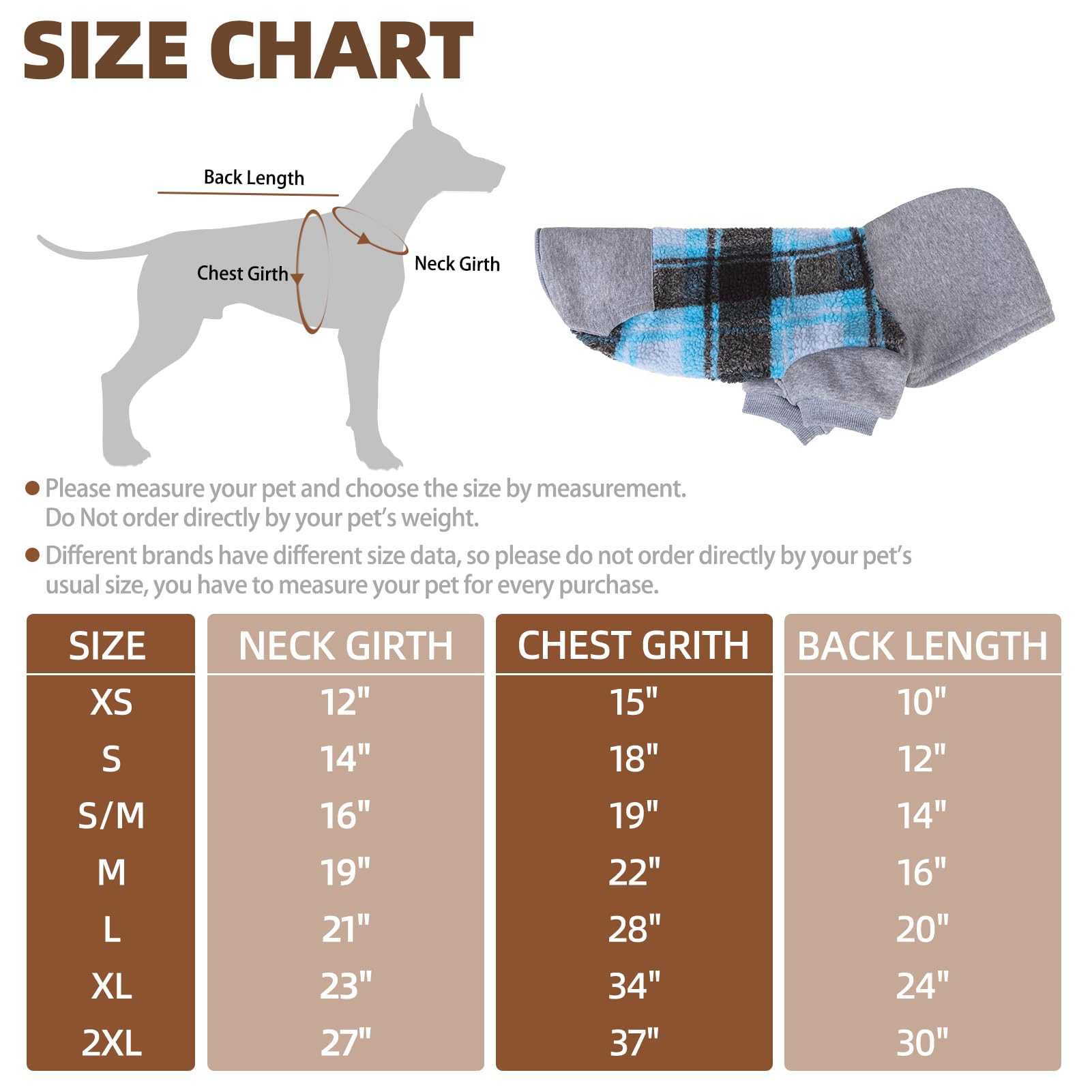 PUPTECK Dog Hoodie Puppy Sweatshirt Warm Dog Sweater Winter Clothes Cold Weather Coats for Small Medium Large Dogs, Blue, S/M
