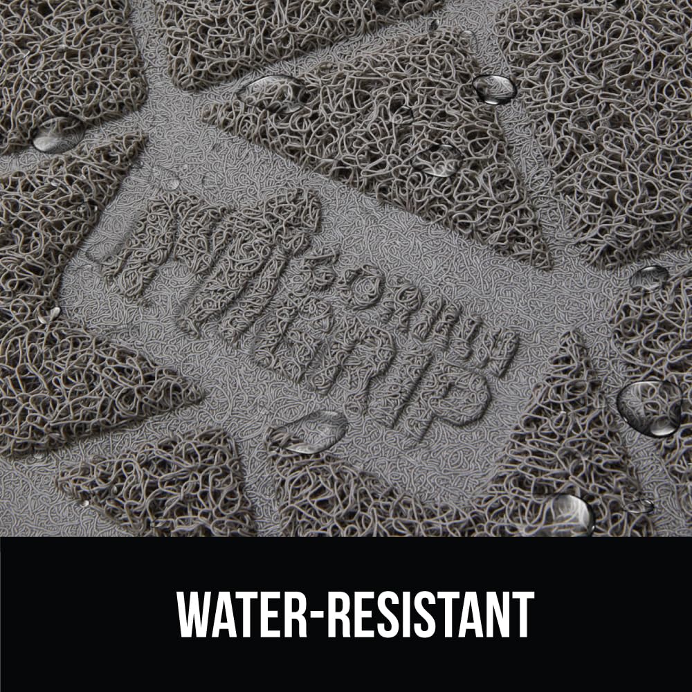 Gorilla Grip Cat Litter Box Mat, 35X23 2 Pack, Water Resistant Kitty Litter Trapping Mat, Textured Backing, Easy To Clean, Less Waste And Clean Floors, Kitten Supplies For Indoor Cats, Soft Pad, Gray