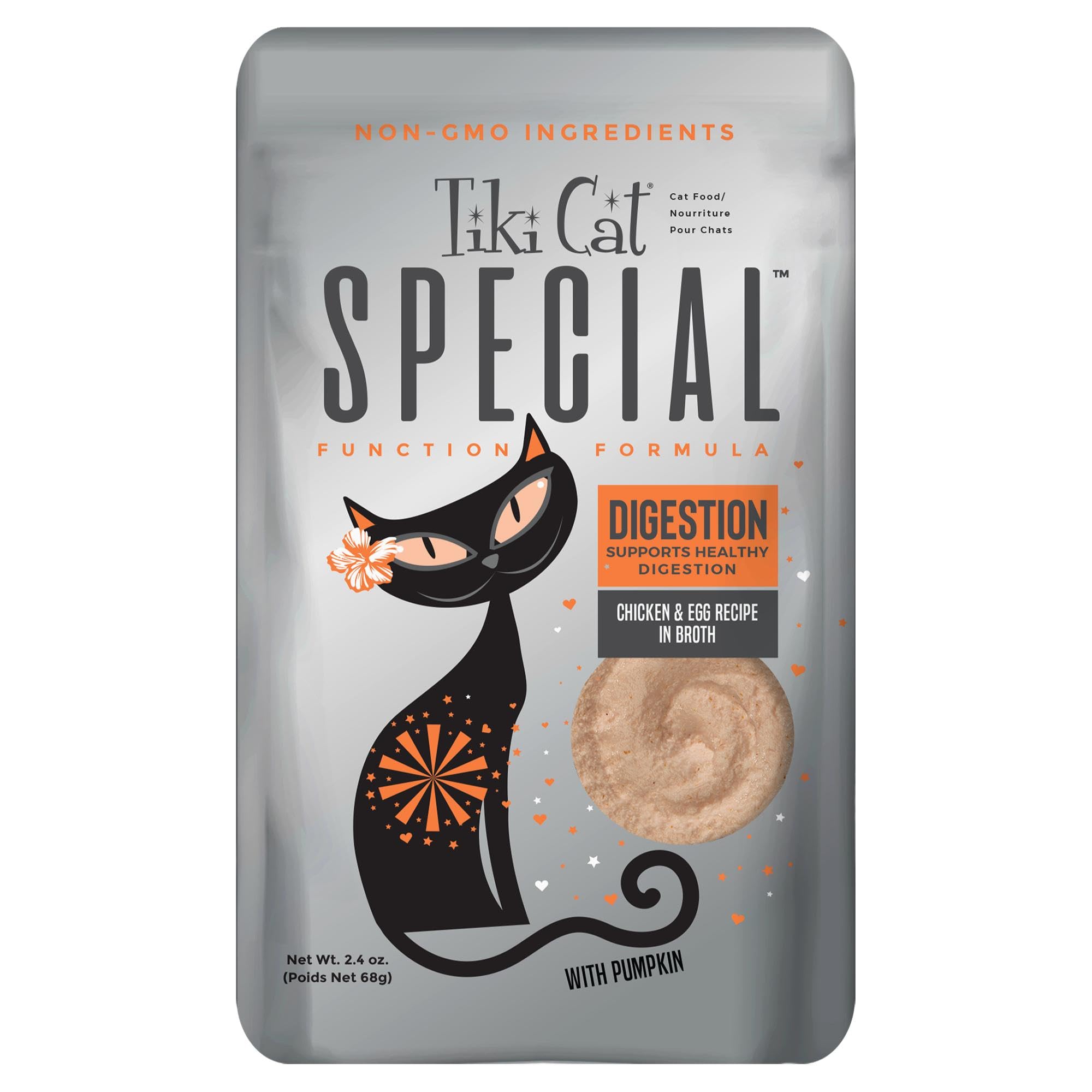 Tiki Cat Special Digestion Mousse, Chicken & Egg Recipe in Broth, Formulated to Support Healthy Digestion, Functional Wet Cat Fo