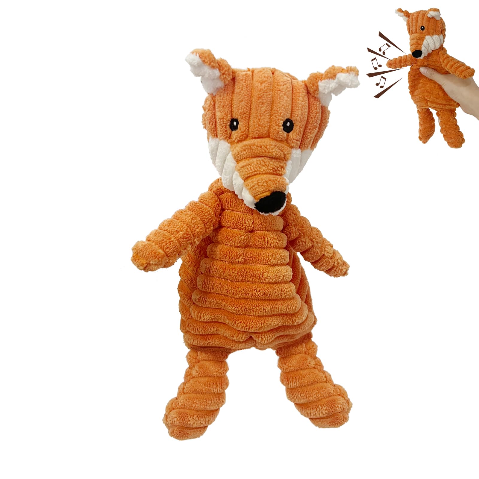 Q.Y.Home Dog Toy Body Limbs No Stuffing Head Filling Animal Appearance With Soft Squeaker,For Indoor Puppies And Senior Pups Che