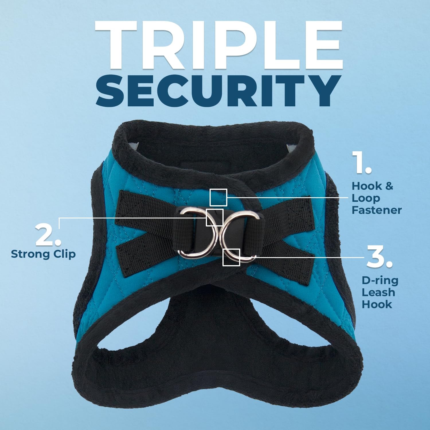 Voyager Step-In Plush Dog Harness - Soft Plush, Step In Vest Harness For Small And Medium Dogs By Best Pet Supplies - Turquoise Plush, Xs (Chest: 13 - 14.5')
