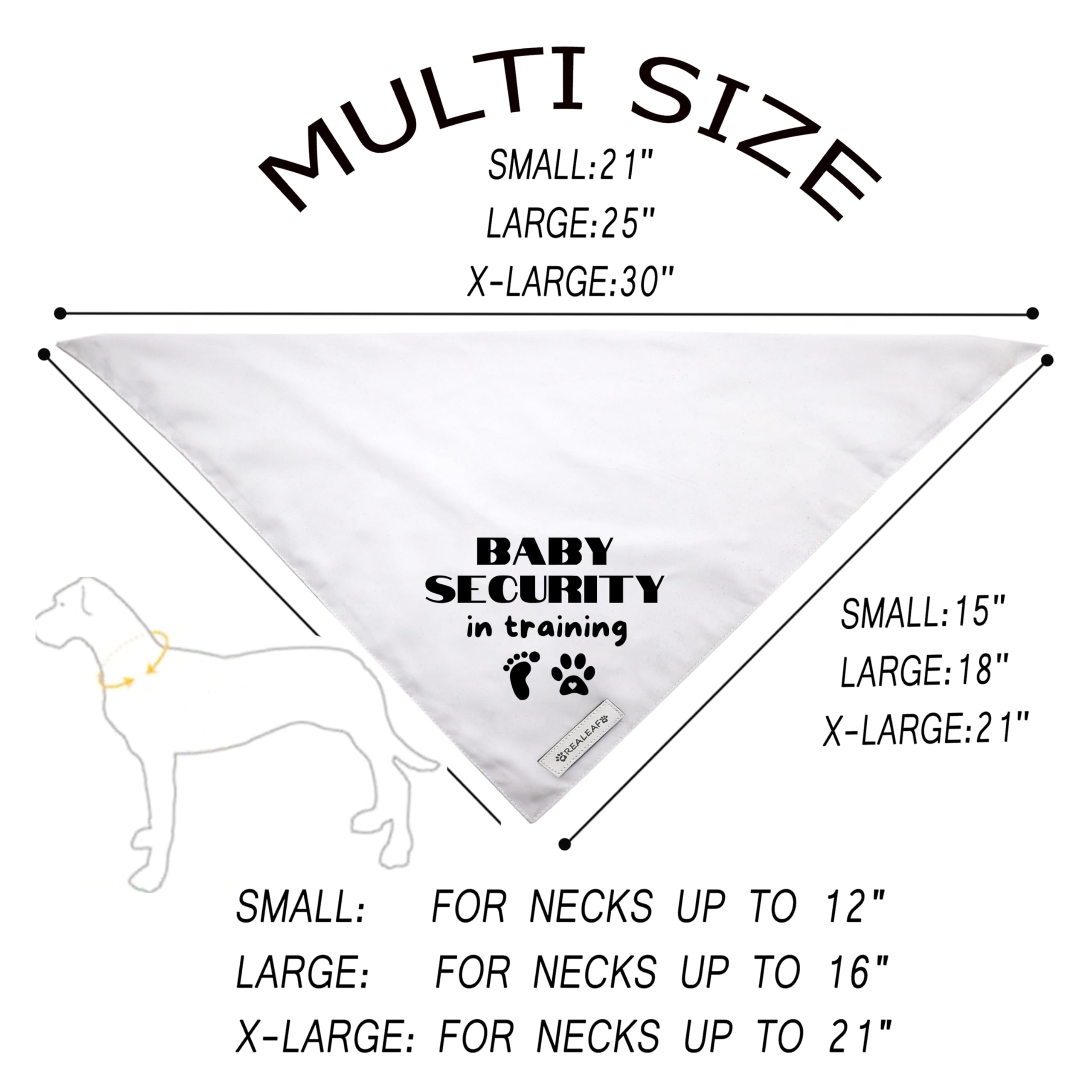 Realeaf Baby Security In Training Dog Bandanas Pet Scarf For Large And Xlarge Dogs Pregnancy Announcement Pet Accessories Pregna