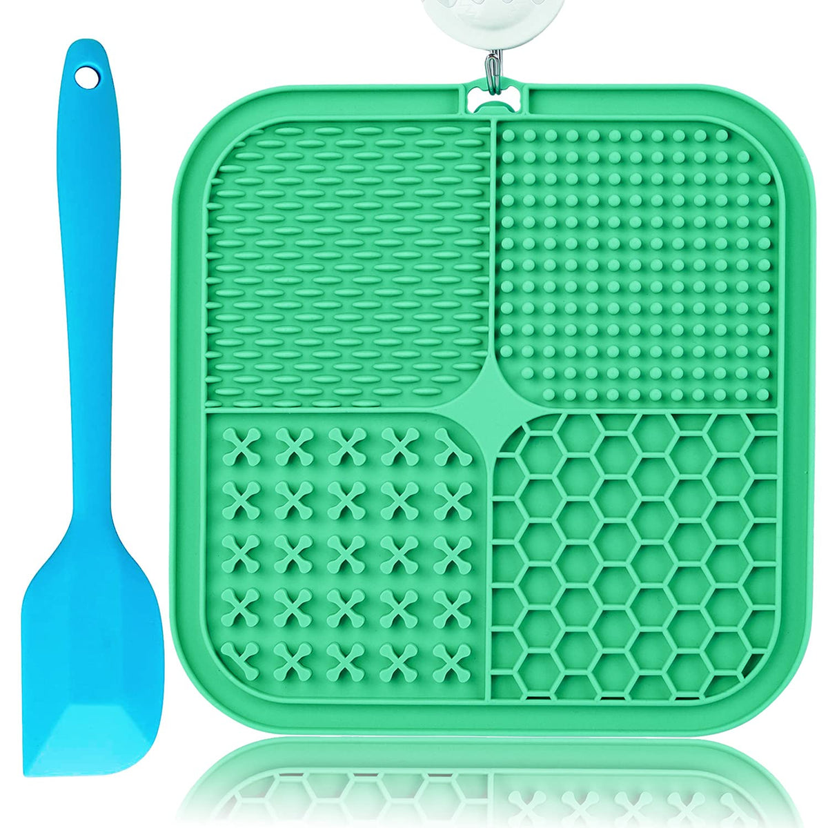 Kwispel Lick Mat for Dogs, Large Dog Lick Mat with Suction Cups for Anxiety, Peanut Butter Dog Licking Mat Slow Feeder Dispensin