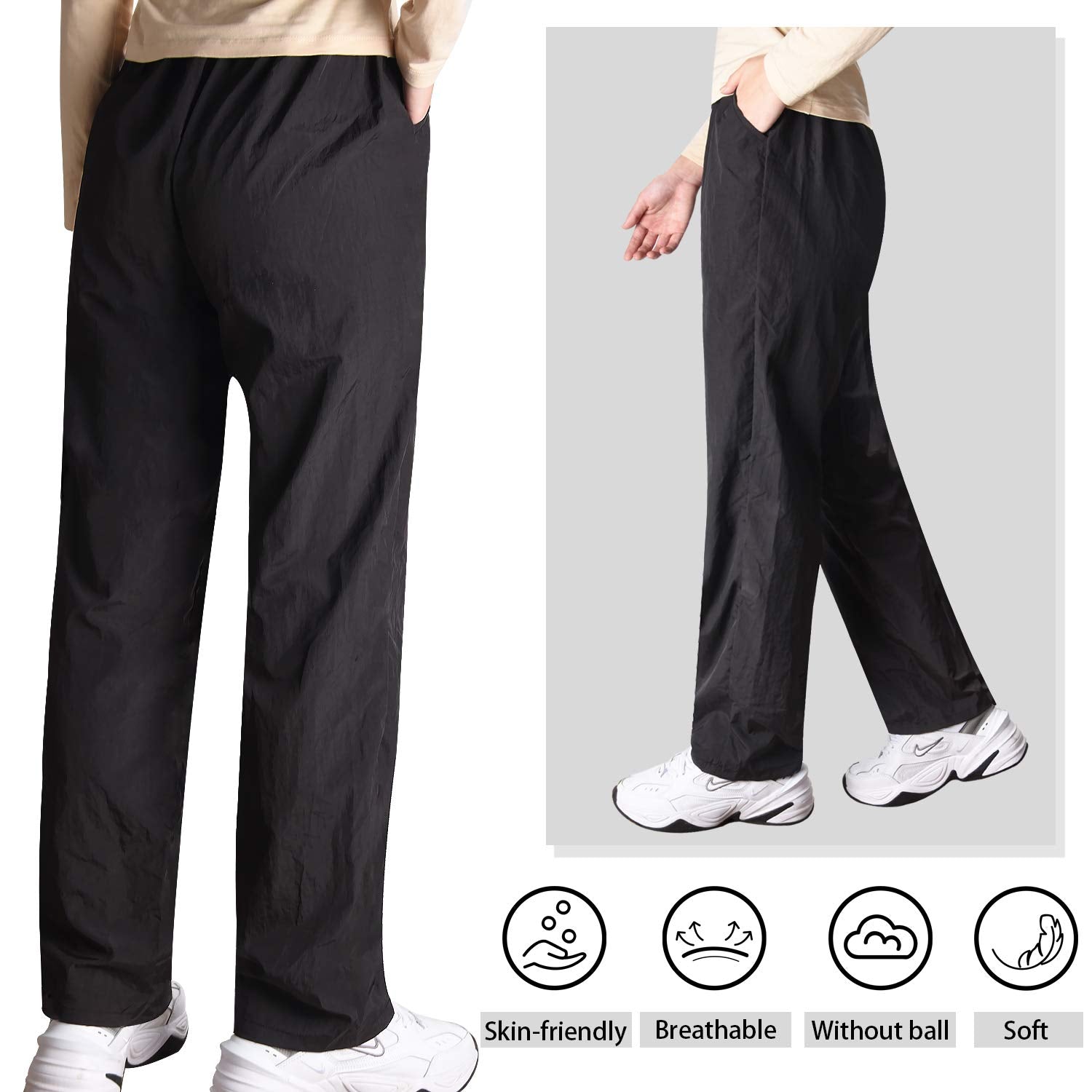 Noverlife Professional Pet Groomer Trousers, XL Size, Splash Proof Anti-Static Grooming Pants with 2 Pockets, Lightweight Unisex