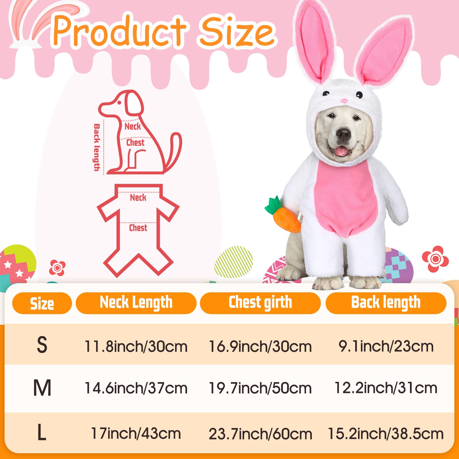 Huhumy Walking Bunny Pet Costume Funny Easter Bunny Dog Costumes With Arms And Trousers Sleeves Halloween Fluffy Rabbit Outfit C