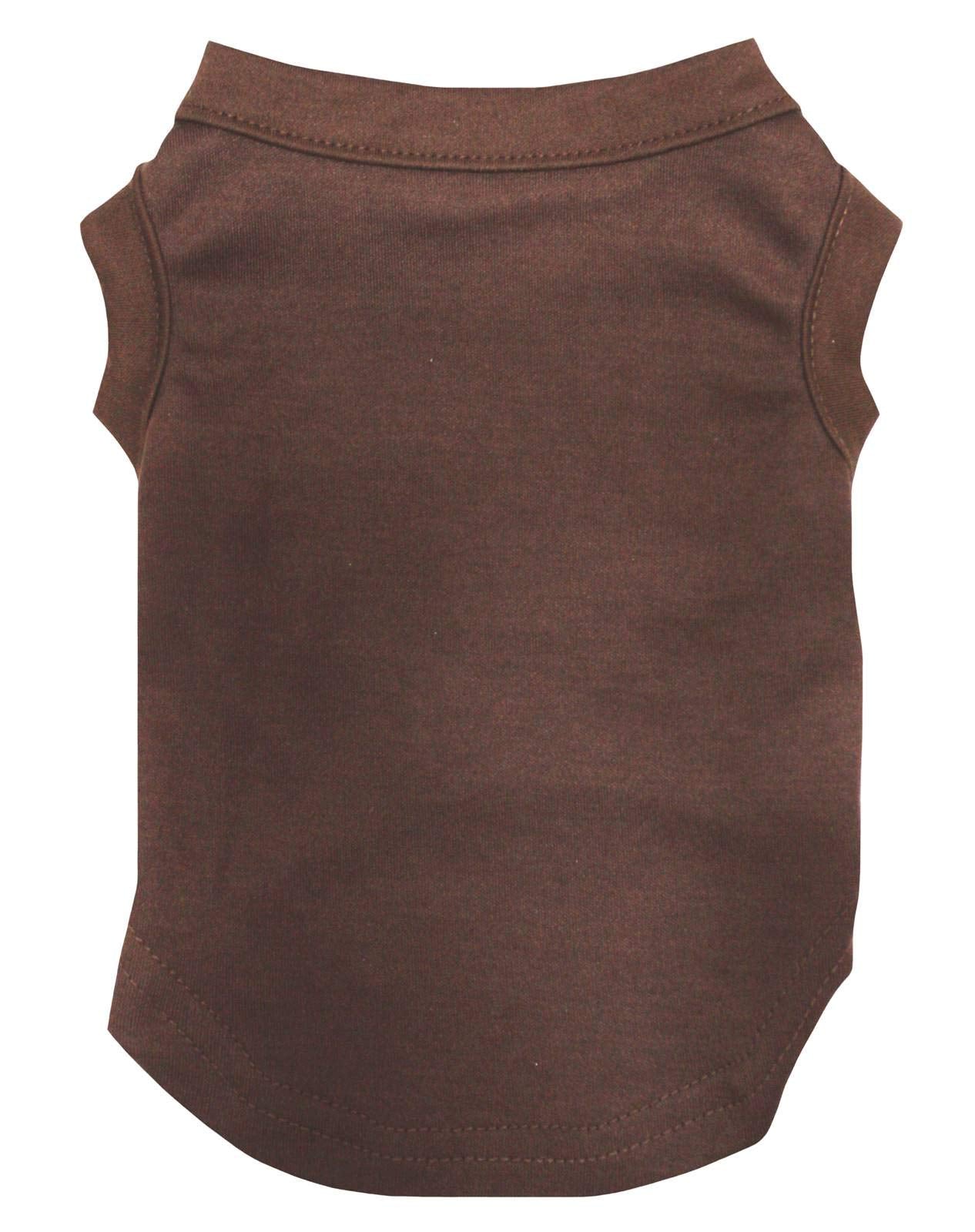 Petitebella Plain Single Color Puppy Dog Shirt (Brown, X-Large)