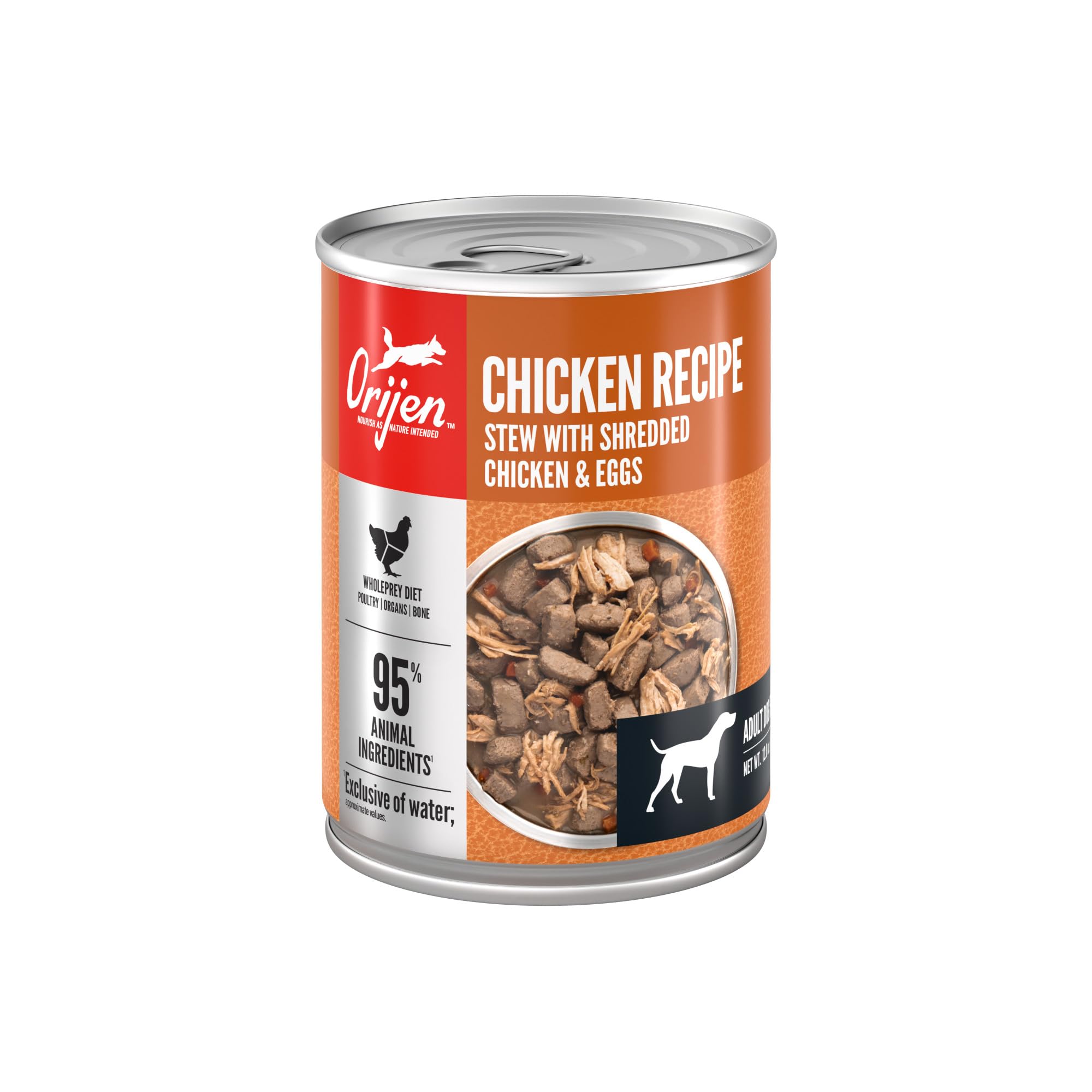 ORIJEN Real Meat Shreds, Grain-Free, Chicken Recipe Stew, Premium Wet Dog Food