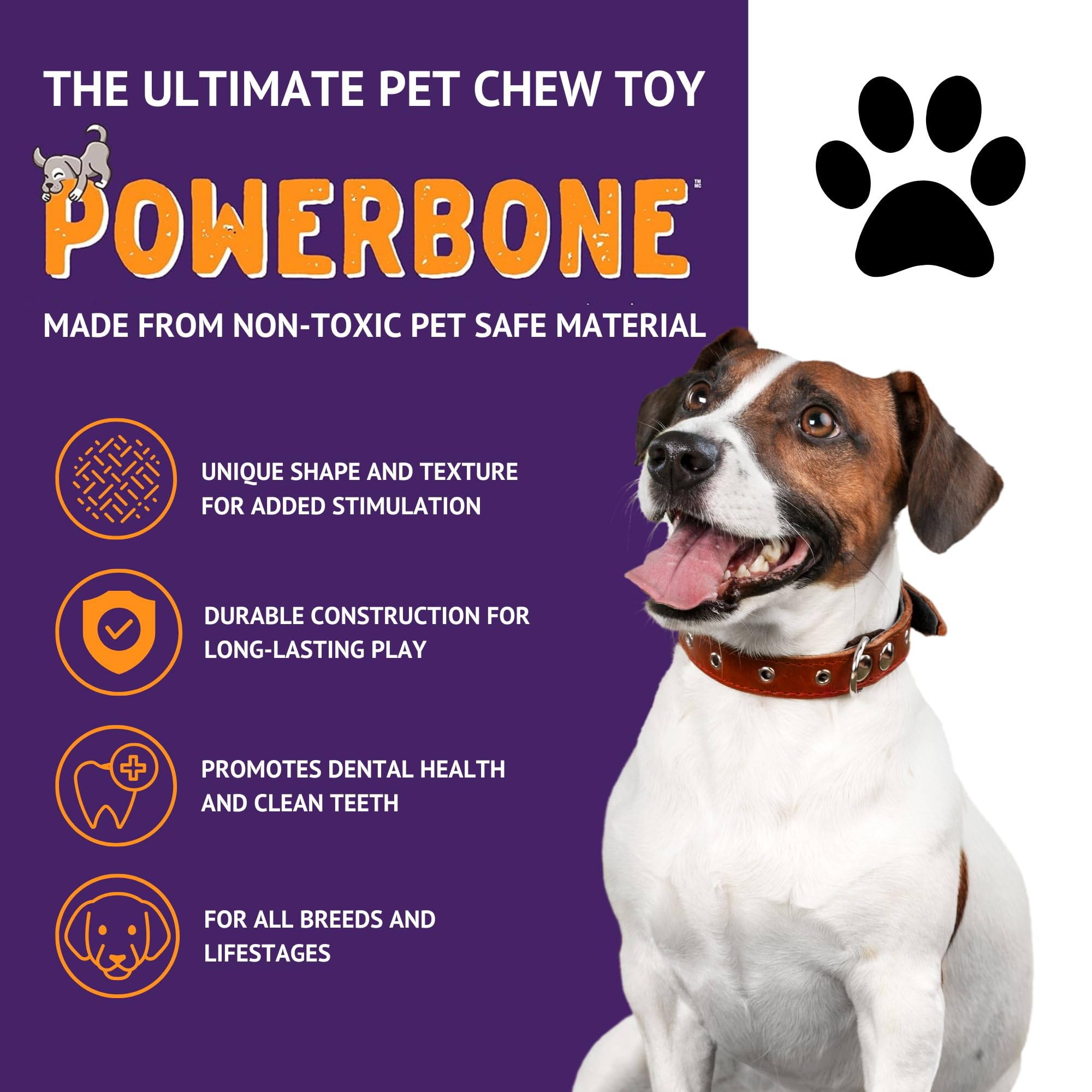 The Chew Club Powerbone TV Remote 7 Chew Toys for Dogs