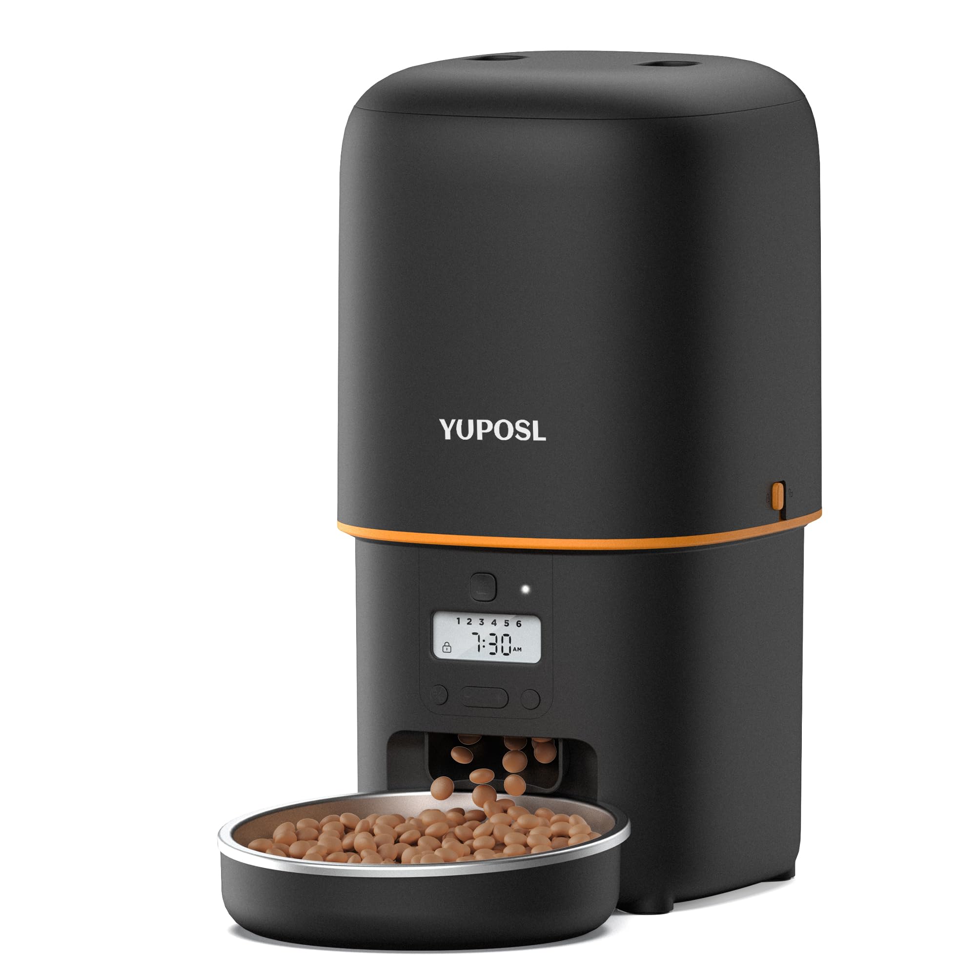 2025 Upgraded Automatic Cat Feeder - 4L Timed Auto Pet Feeder for Cat and Dog with Dry Food Dispenser, 180-day Battery Life, 1-6