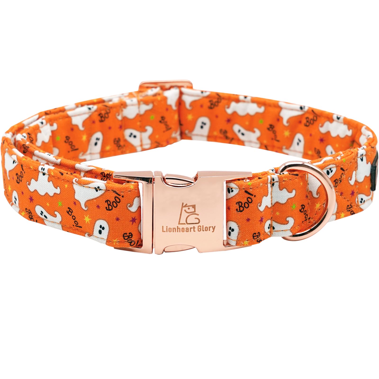 Lionheart Glory Halloween Dog Collars, Fall Dog Collar Heavy Duty Adjustable Dog Collar For Medium Collar Dog Female Or Male Dog Collar