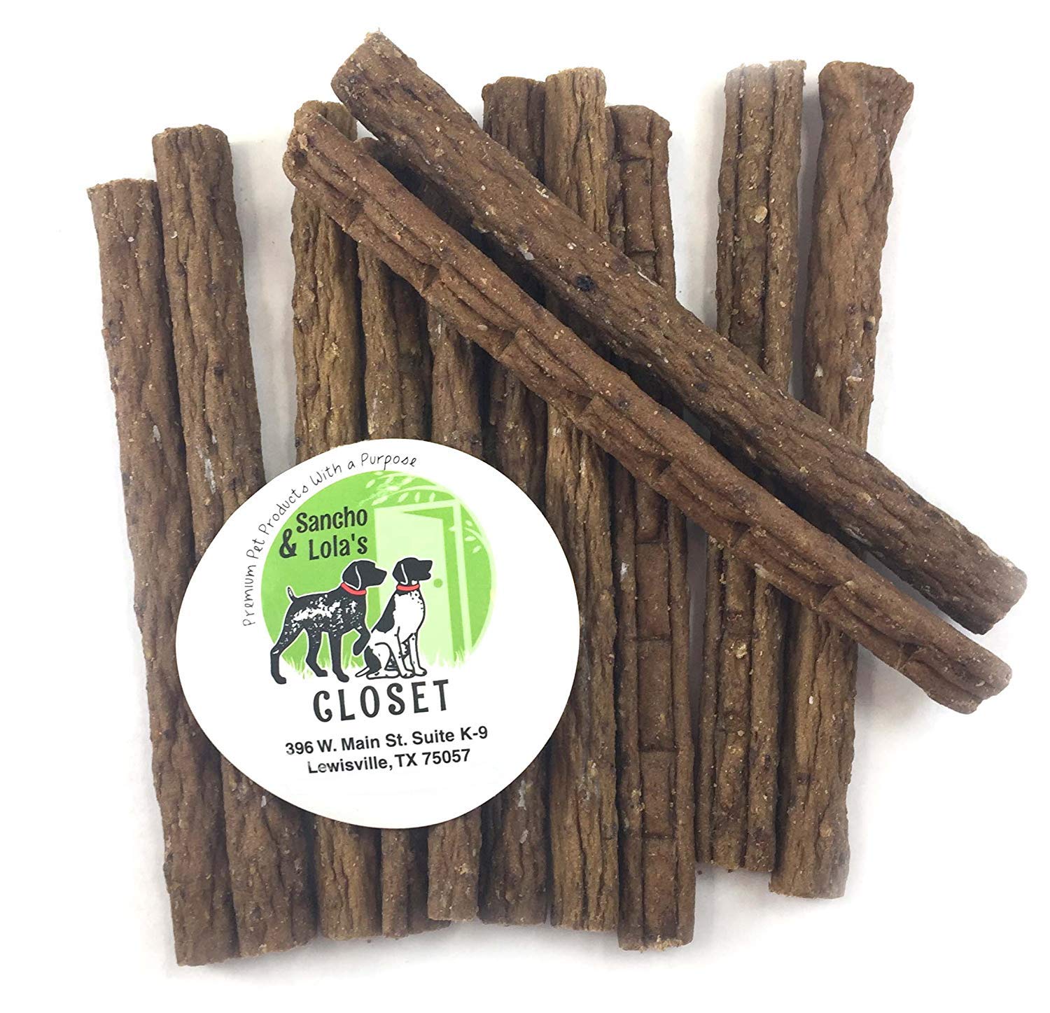 100% Natural Elk Jerky Dog Treats by Sancho and Lolas (12 Pack) Packed with Lean Protein for a Healthy Snack - Made in The USA