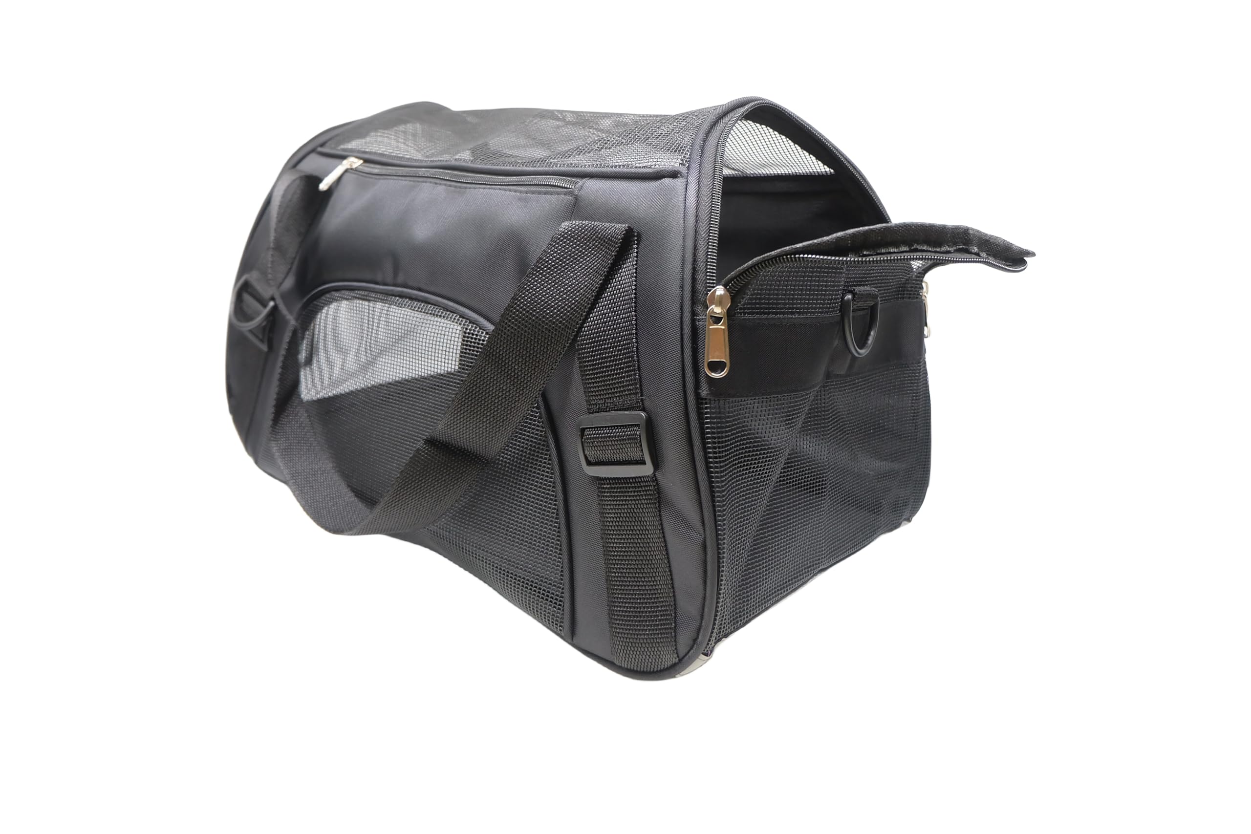 Tecageaon Pet Carrier Airline Approved Cat Carrier Dog Carrier For Medium Small Cats Small Puppy Kitten,Dog Cat Pet Travel Carrier (Medium, Black)