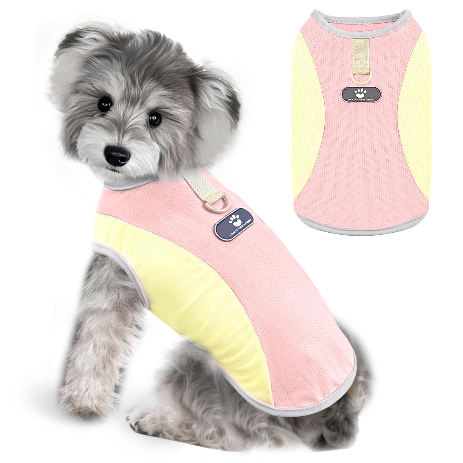 Axiijgl Dog Cooling Vest With D-Ring Dog Tshirt Sun Protection Small Puppy Clothes For Girls Boys Stretchy Shirts For Dogs Light