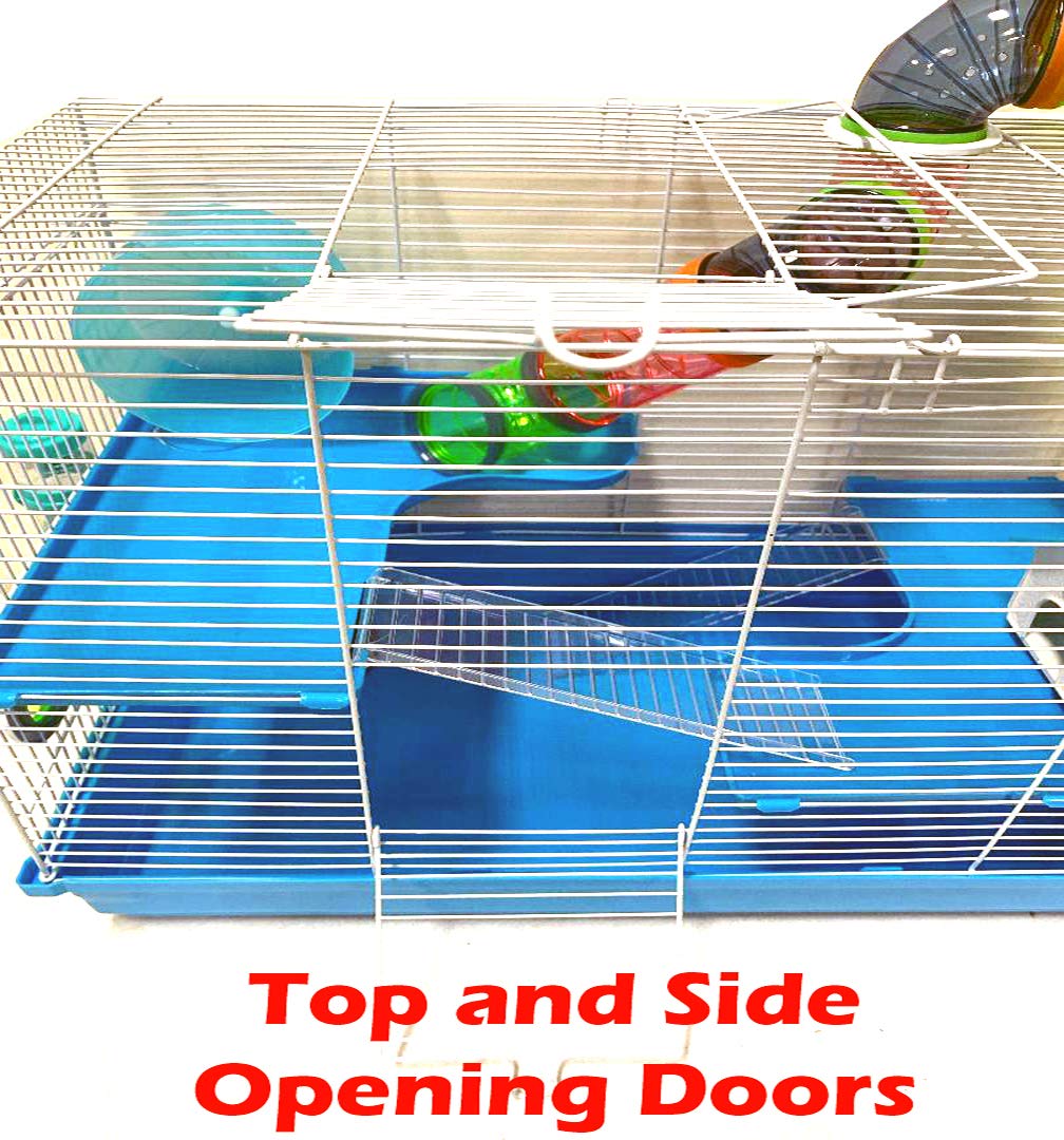 Extra Large 3-Levels Expandable And Customizable Hamster Habitat Rodent Gerbil Mouse Mice Rats Animal Critter Home Cage With Hid