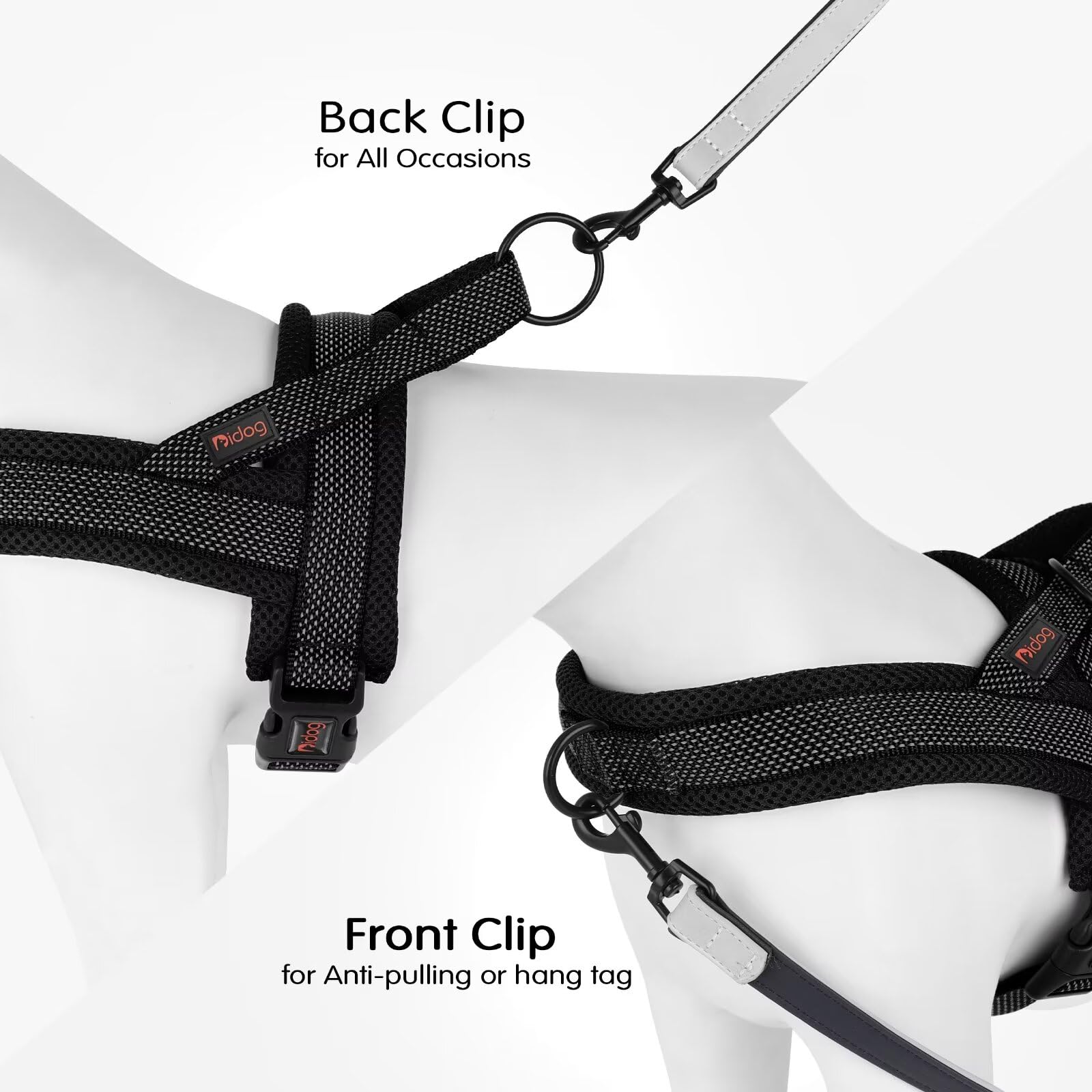 Didog No Pull Dog Harness With Breathable Mesh Padded, Full Reflective & Quick Fit Adjustable Vest Harness, Easy For Training Wa