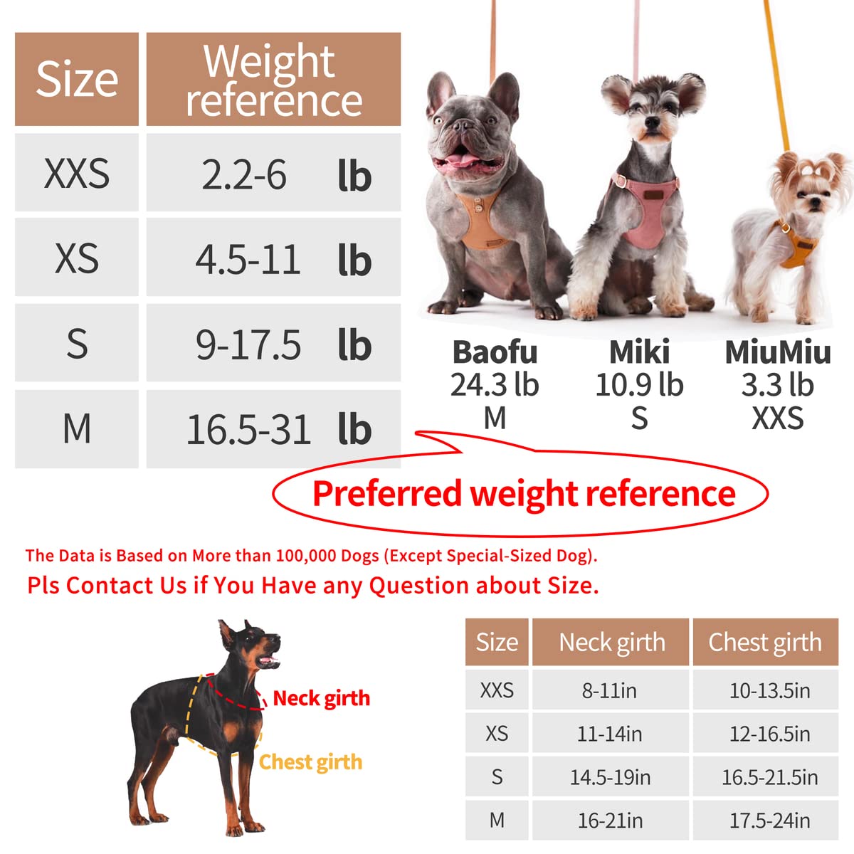 No Pull Dog Harness With Multifunction Dog Leash,Soft Adjustable No Choke Escape Proof Pet Harness Vest For Medium Dogs Or Large Dogs,Brown Caramel,M