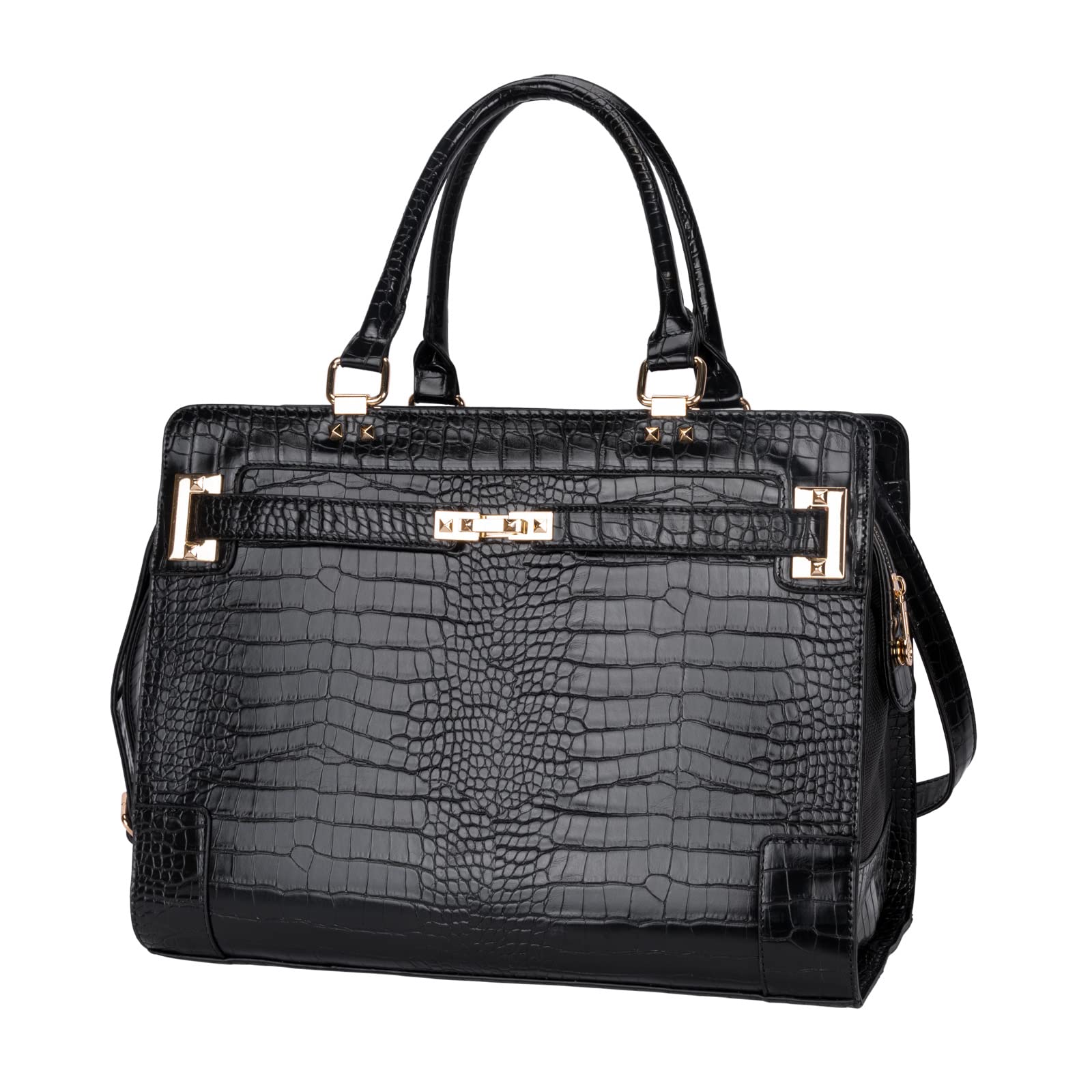 Fashion Pet Carrier Dog Cat Carrier Purse Soft-Sided Leather Handbag Pet Tote Bag For Small Dogs Puppy And Cat Tsa Airline Appro