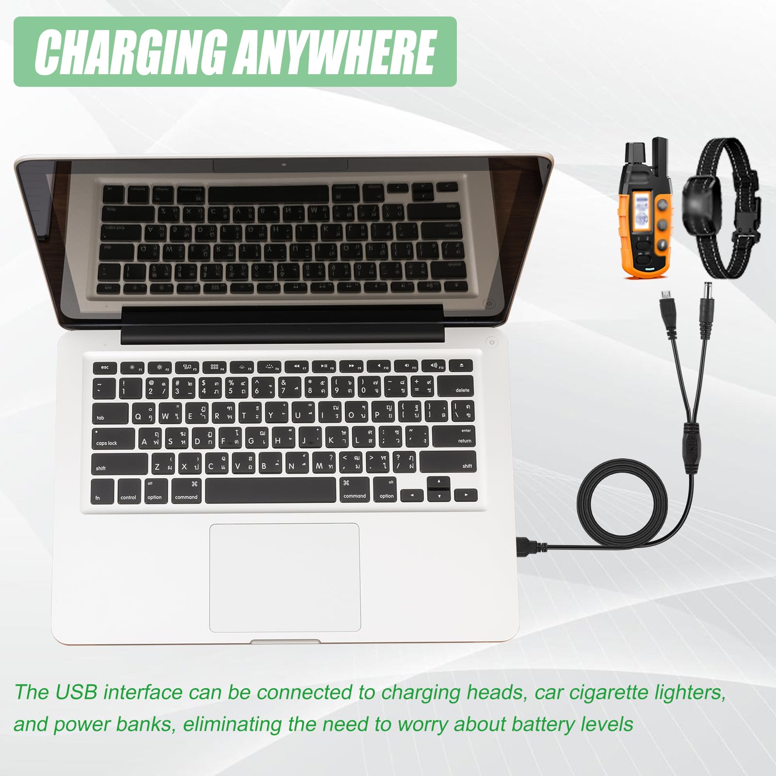 Hx-Cqhy Charger Cord Replacement For Bousnic Dog Shock Collar Rs2A And Rs2B,2-In-1 Training Collar Dc And Micro Usb Charging Cab