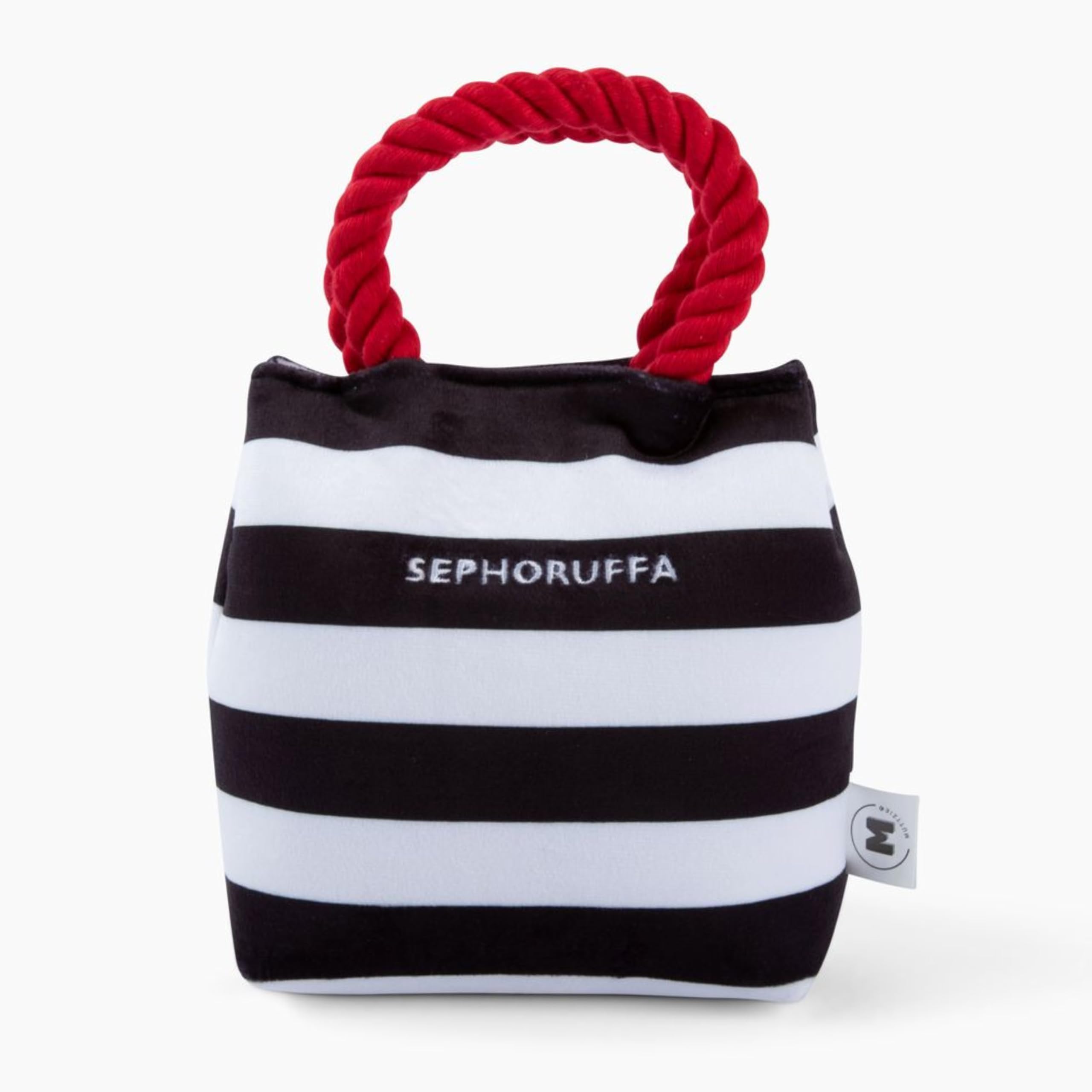 Muttzie Sephoruffa Bag - Adorable Plush Parody Dog Toy With Dual Squeaker For Engaging And Safe Playtime For Dogs