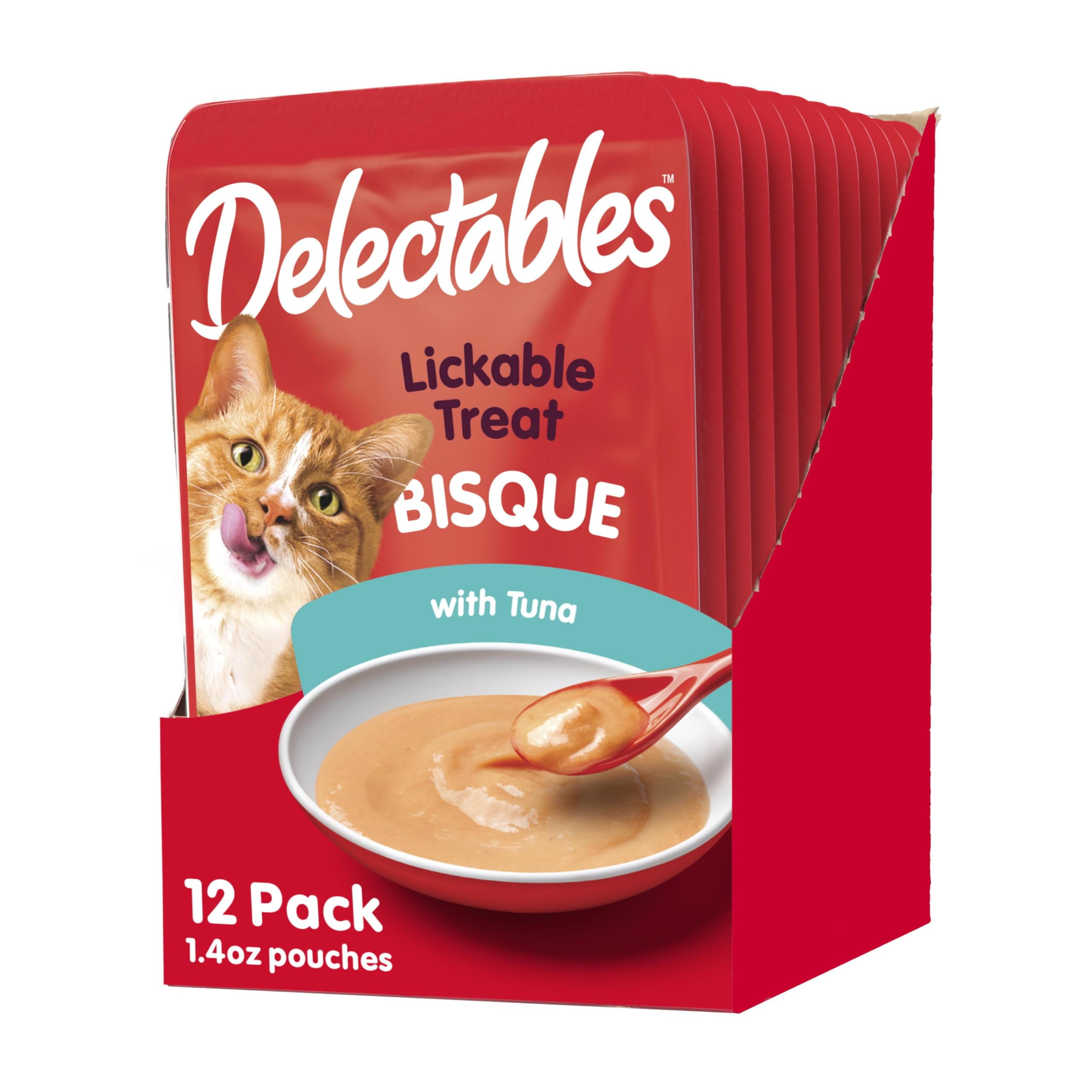 Hartz Delectables Bisque Lickable Wet Cat Treats-12 Pack-Tuna - 3270011057