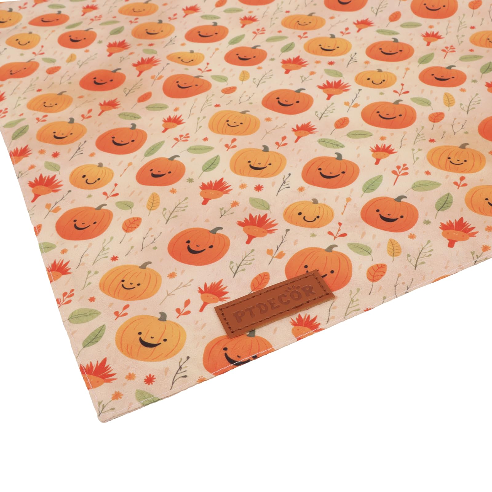 Ptdecor Halloween Dog Bandana, Ghost Pumpkin Design Reversible Holiday Dog Scarf, Triangle Halloween Bandanas For Large X-Large