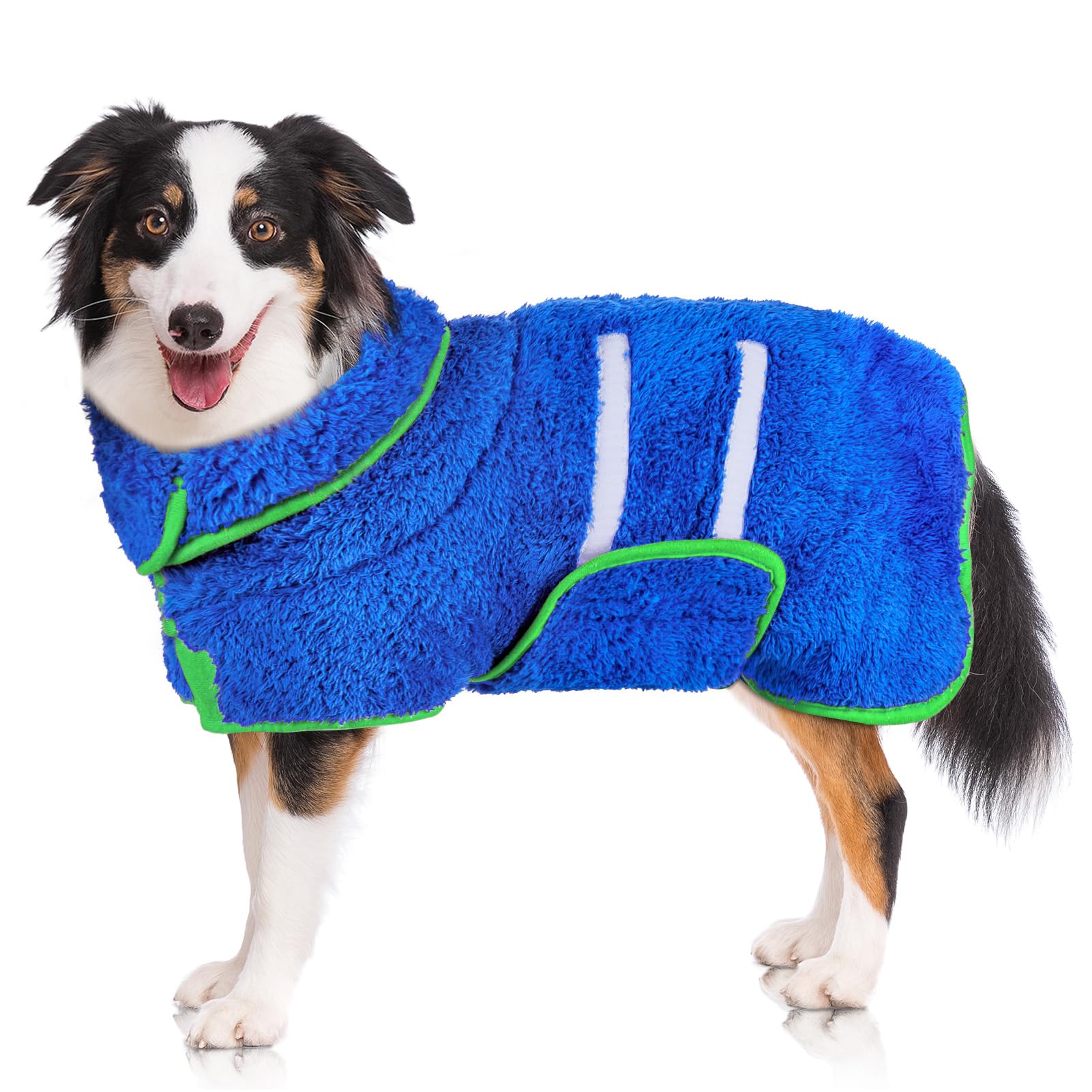 Super Soft Dog Robe - Quick Drying Towel For Dogs, Adjustable After Bath, Large, Robe And Towel In One