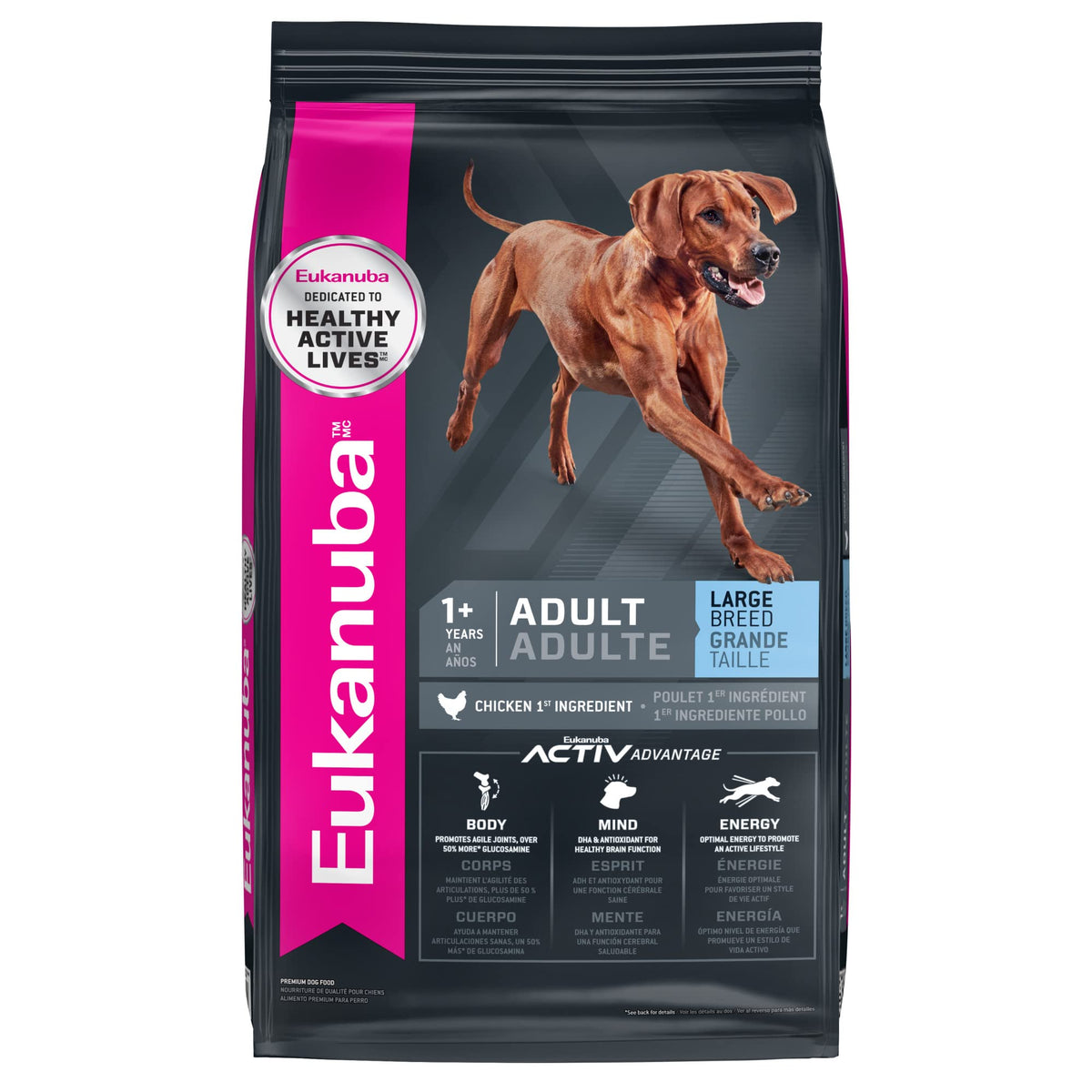 Eukanuba Adult Large Breed Dog Food Dry, Dry Dog Food With Protein, Dha And Vitamins, 30 Lb Bag