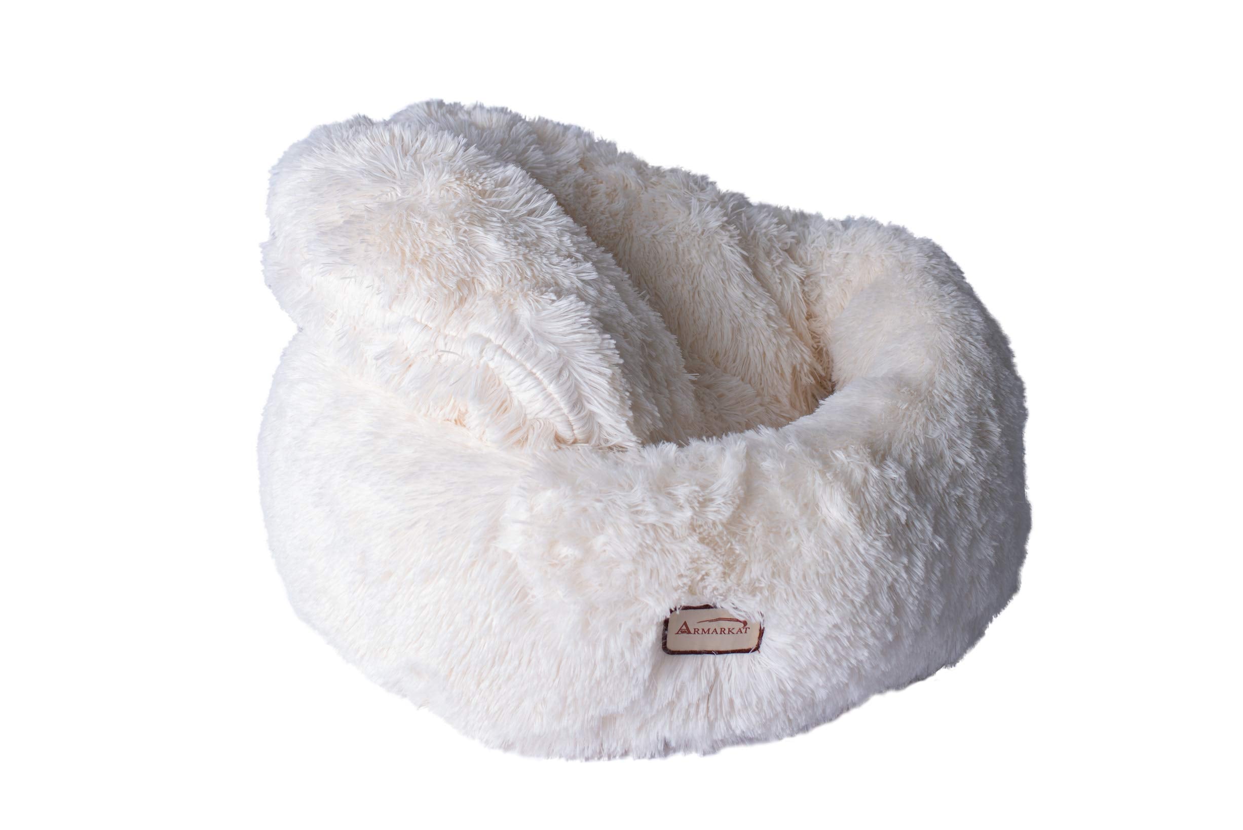 Armarkat Cuddler Bed Model C70NBS-S, Ultra Plush and Soft, White, Small