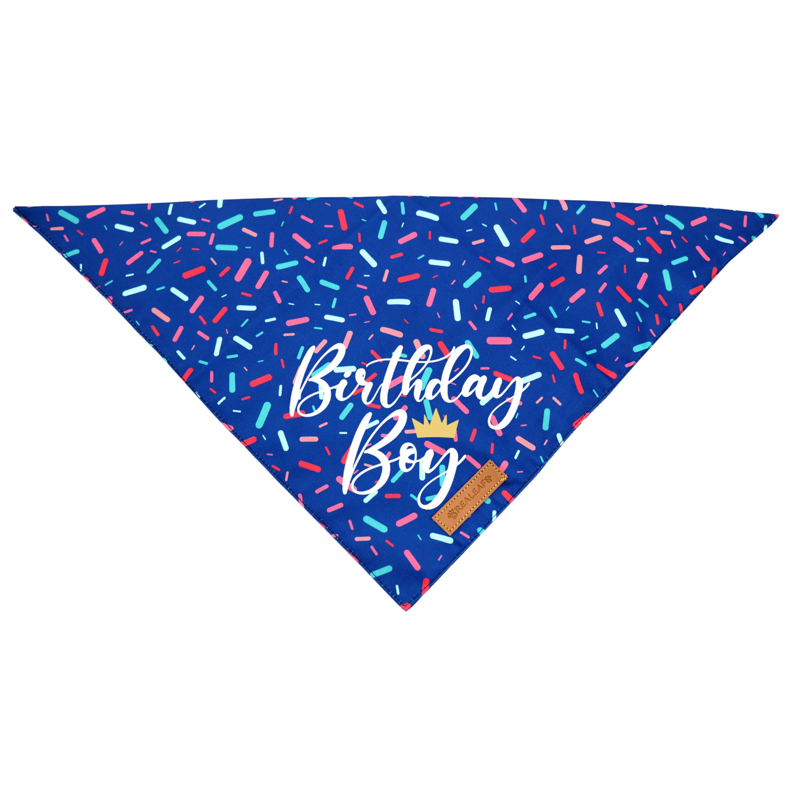 Realeaf Birthday Boy Dog Bandana, Dog Birthday Party Supplies,Premium Durable Fabric, Bandana For Large And Xlarge Dogs (Blue, X