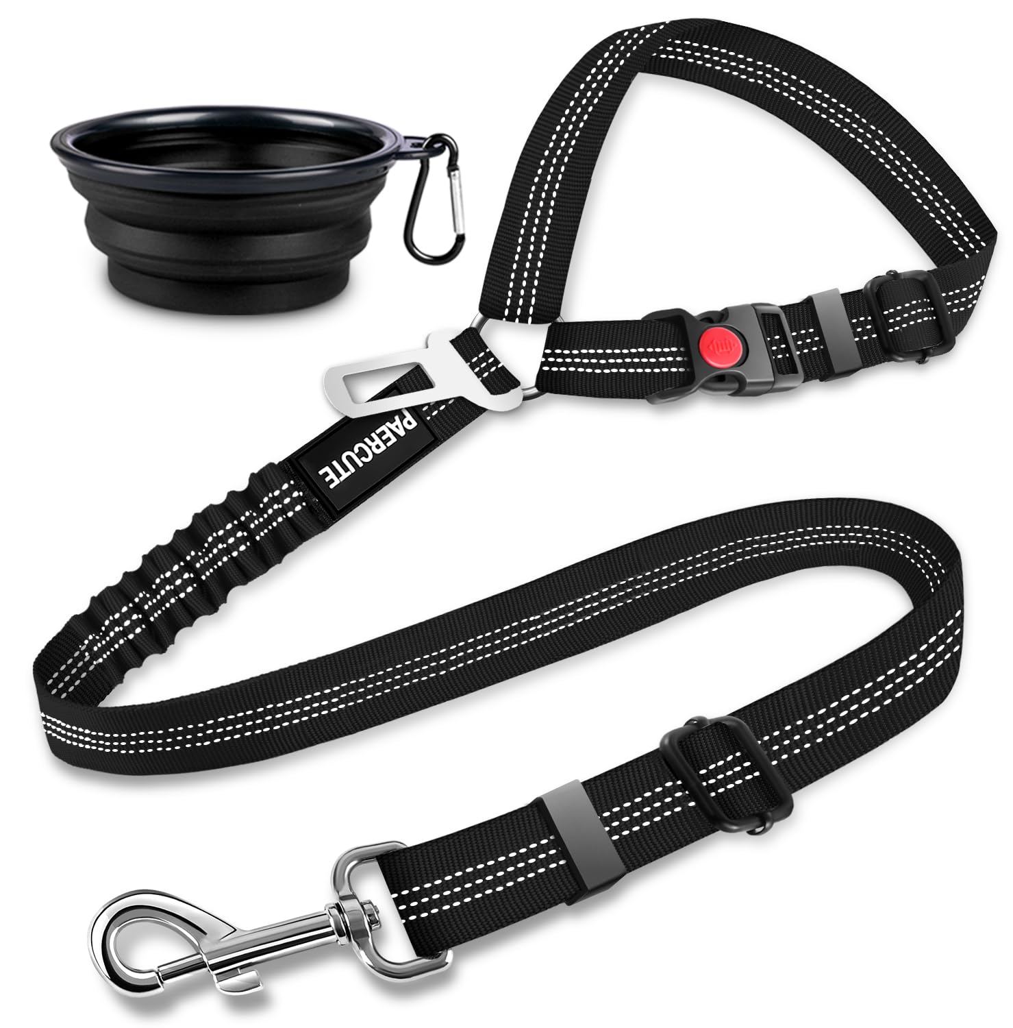 2 Piece Set Dog Seat Belt Retractable Dog Car Seatbelts Adjustable Pet Seat Belt for Vehicle Headrest Restraint Adjustable Heavy