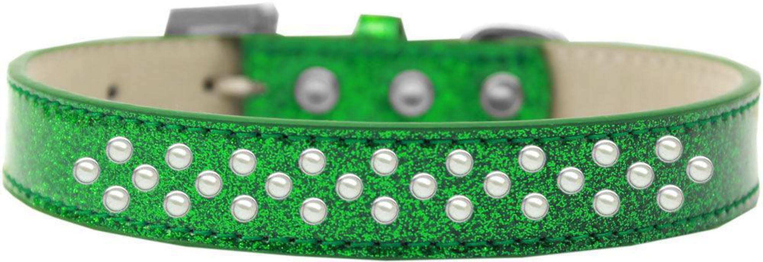 Mirage Pet Products Sprinkles Ice Cream Dog Collar with Pearls, Size 20, Orange