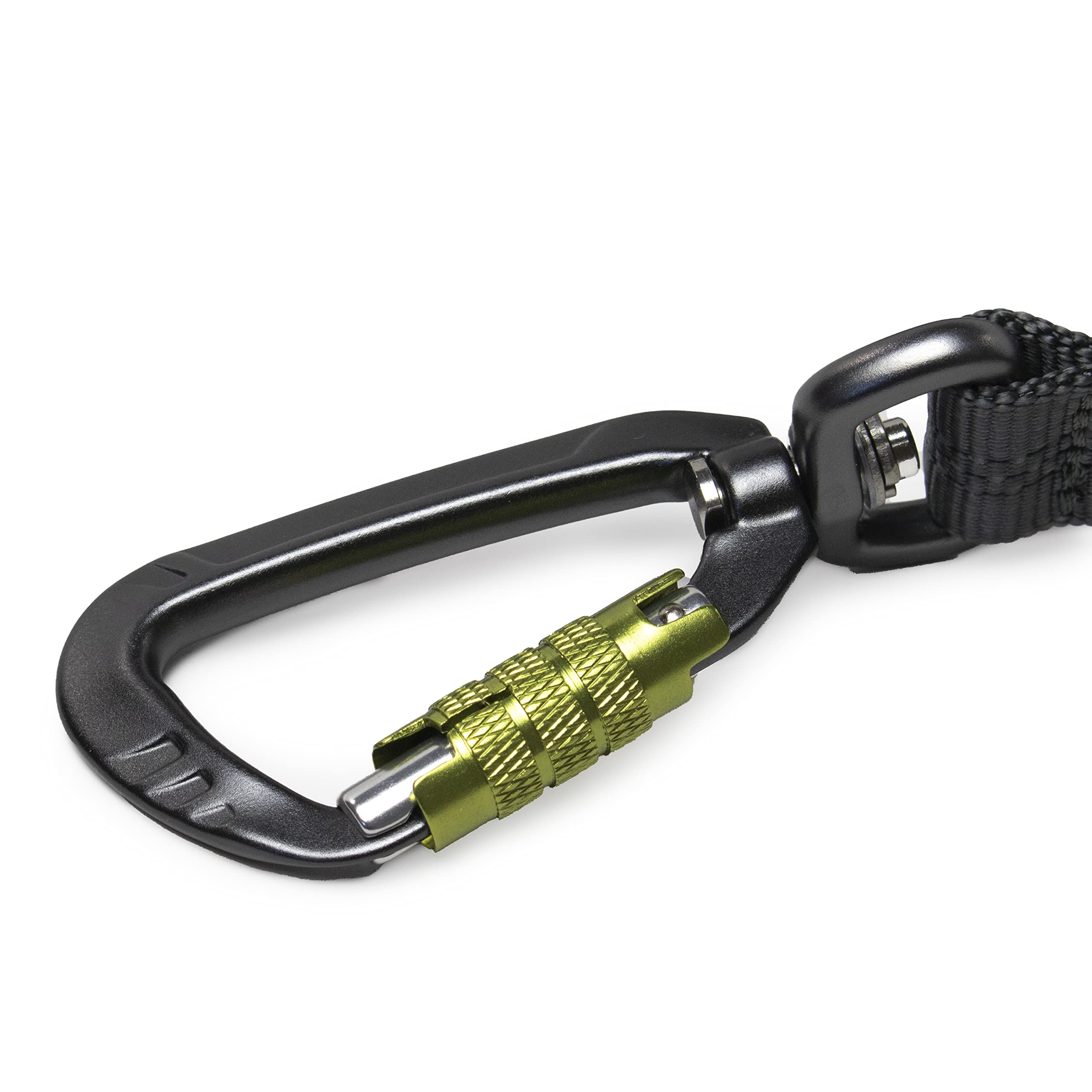 Tuff Mutt Hands-Free Waist Leash For Dog Walking, Running And Hiking, Carabiner Clip, Adjustable Belt With Double Handle, Reflec