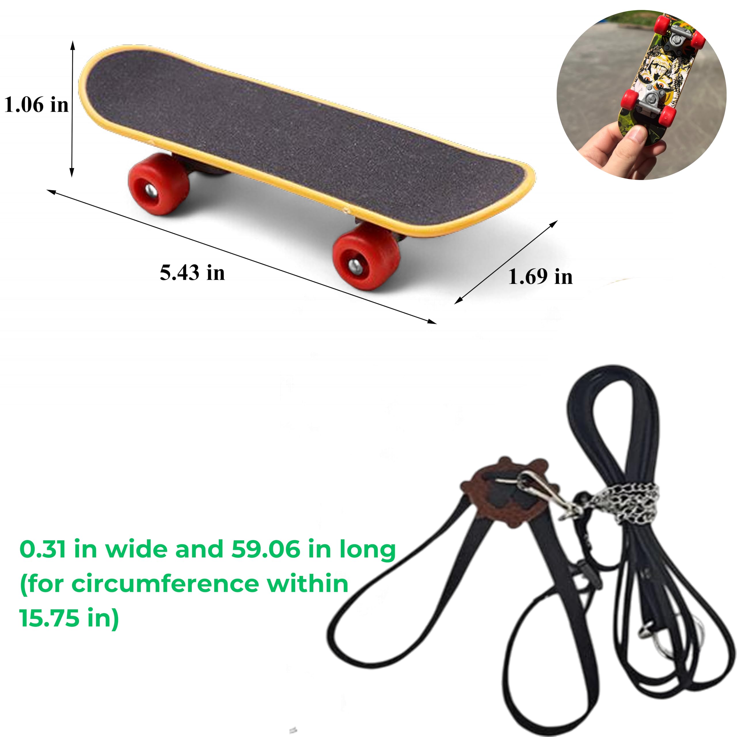 Tortoise Harness And Leash With Mini Skateboard For Turtle, Tortoise Leash, Tortoise Skateboard For Bearded Dragon Lizard, Skate