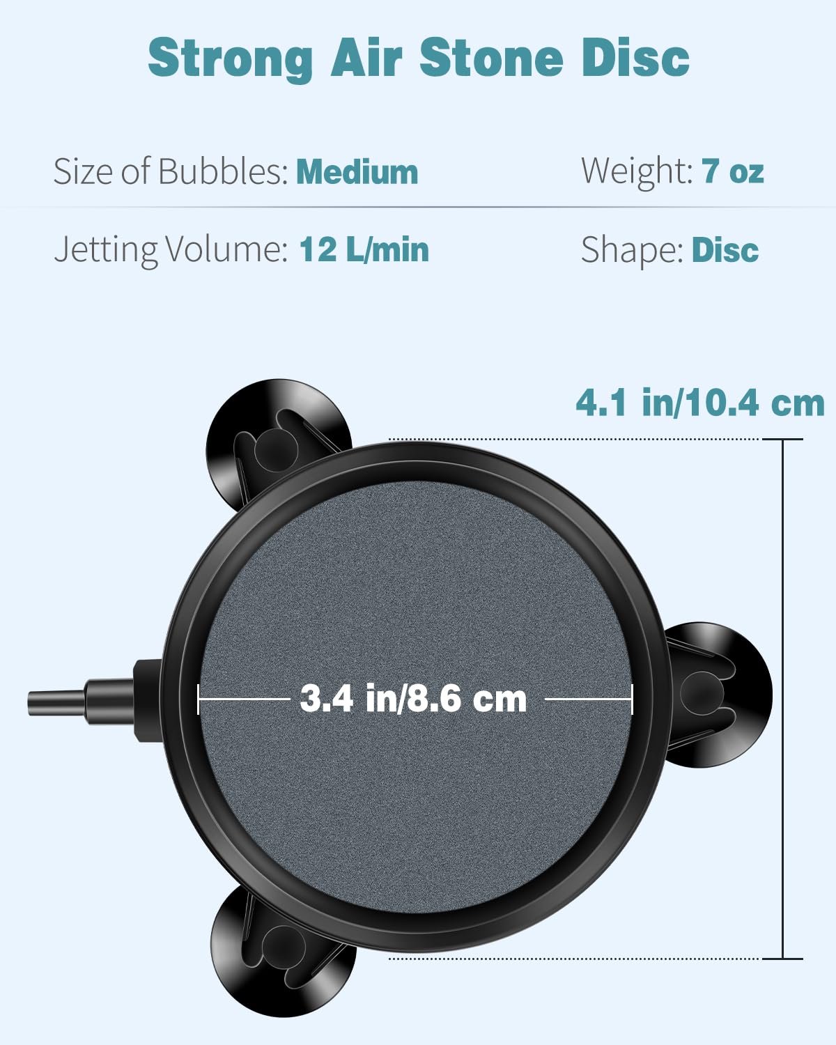 Pawfly Aquarium 4 Inch Air Stone, Fish Tank Airstone Bubble Diffuser For Air Pumps Buckets Fish Tanks Ponds Dwc Reservoirs And Circulation