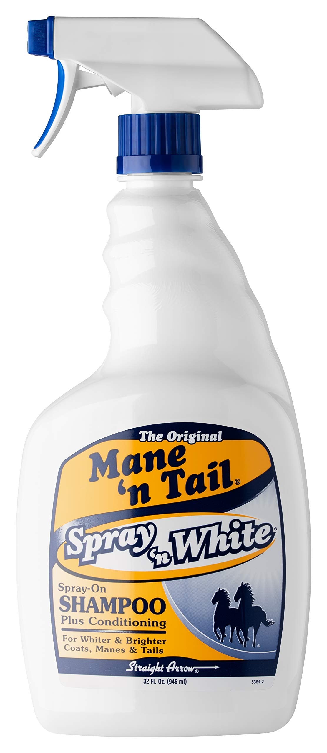Mane 'N Tail Spray 'N White Spray On Shampoo Plus Conditioning 32 Ounce Blue Toning Shampoo